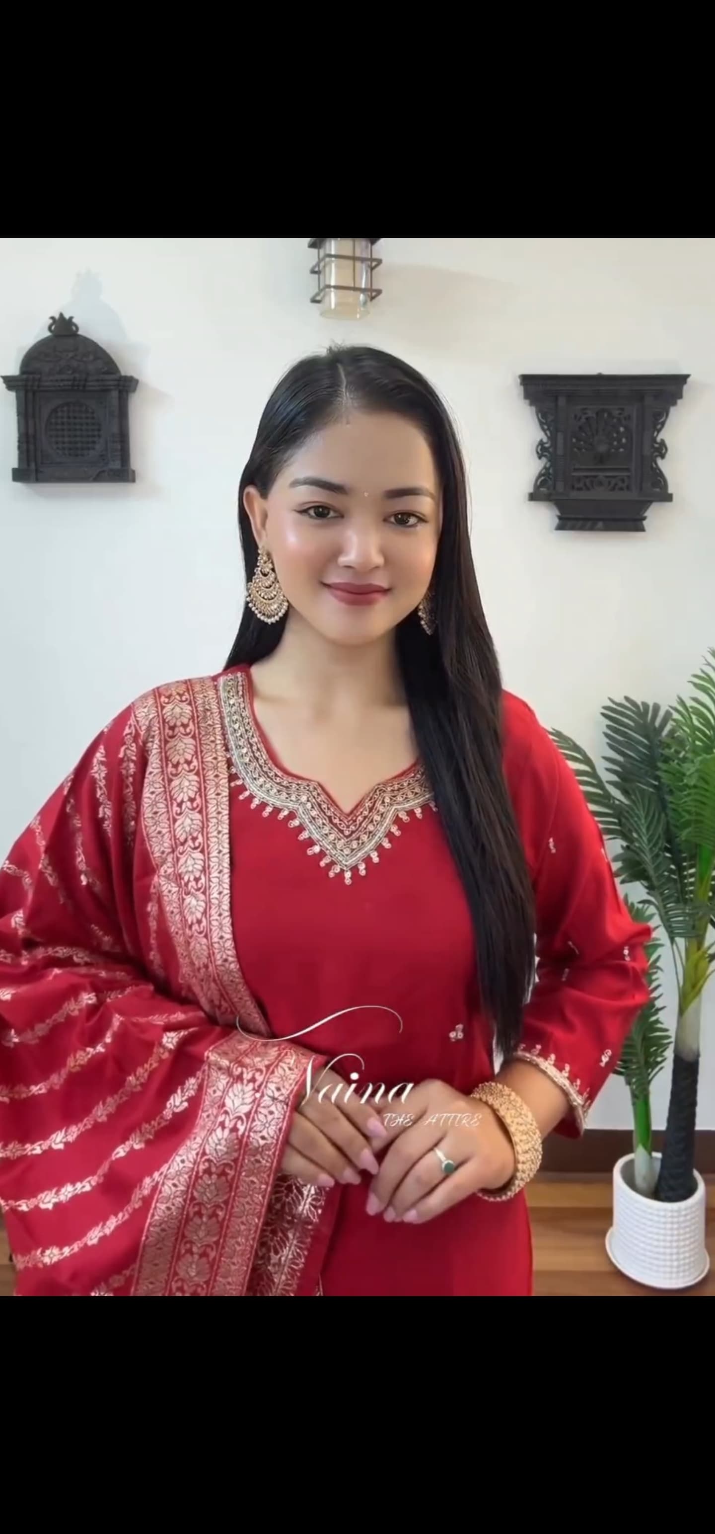 Reyon export Quality fabric kurti with pant and full Dupatta