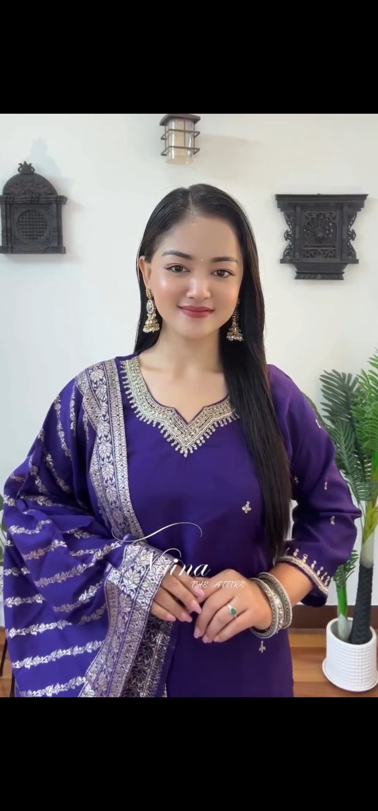 Reyon export Quality fabric kurti with pant and full Dupatta