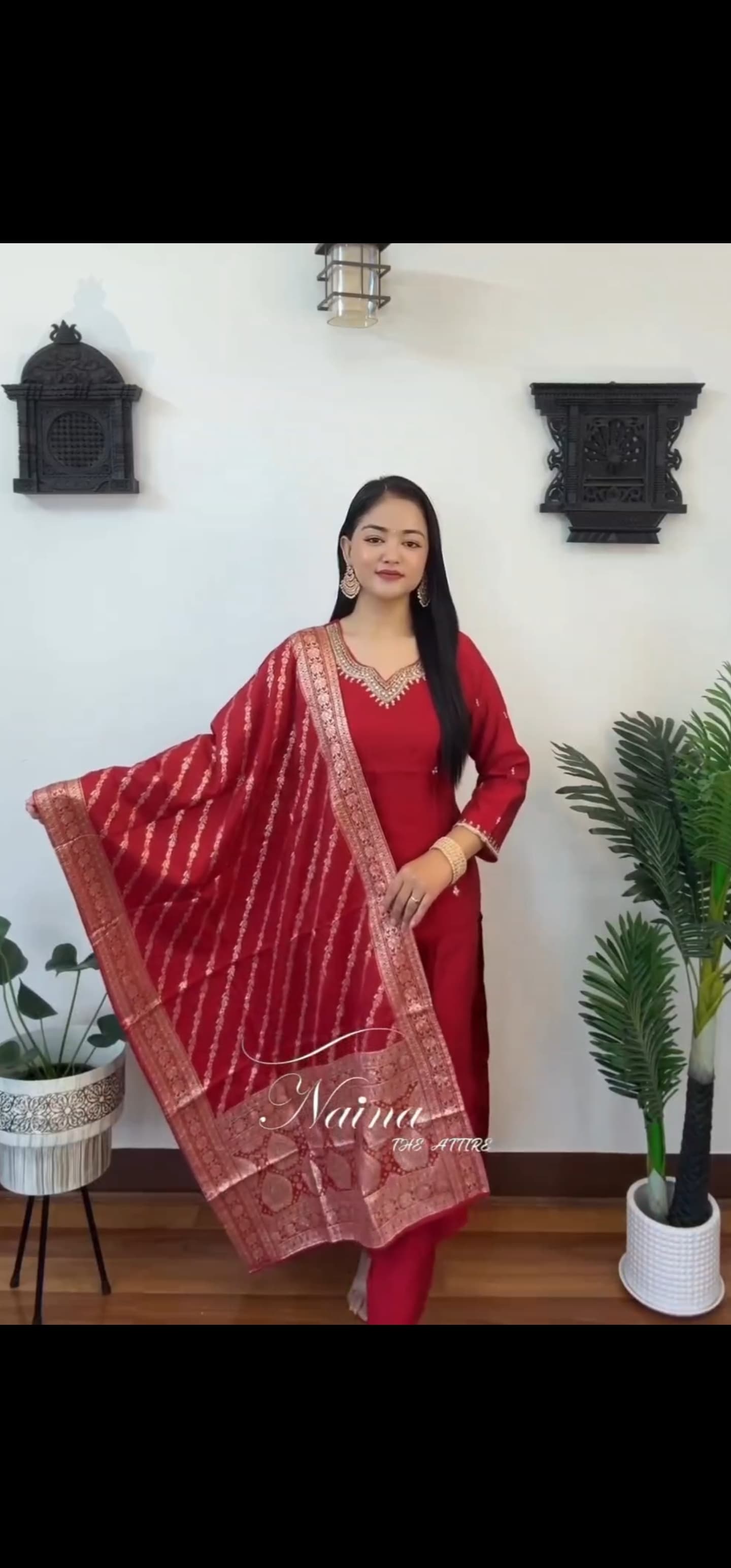 Reyon export Quality fabric kurti with pant and full Dupatta