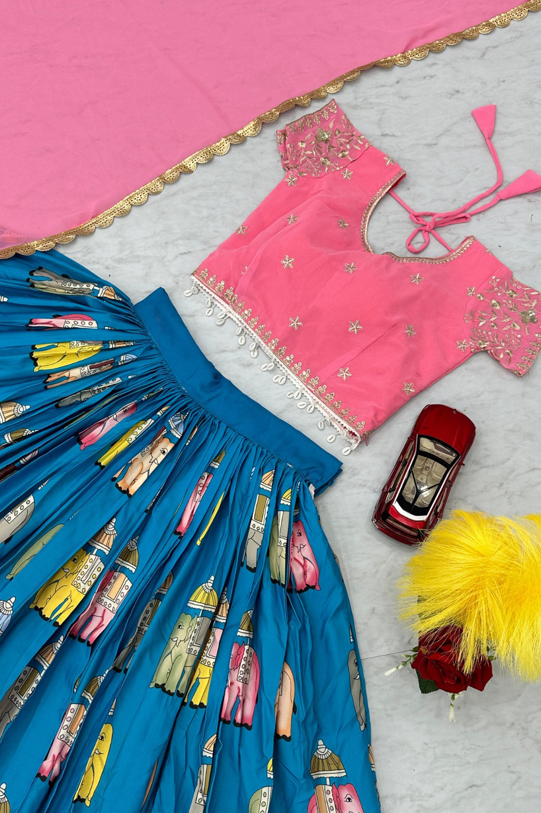 Kalamkari Festival Special Lehenga Choli Set with Dupatta