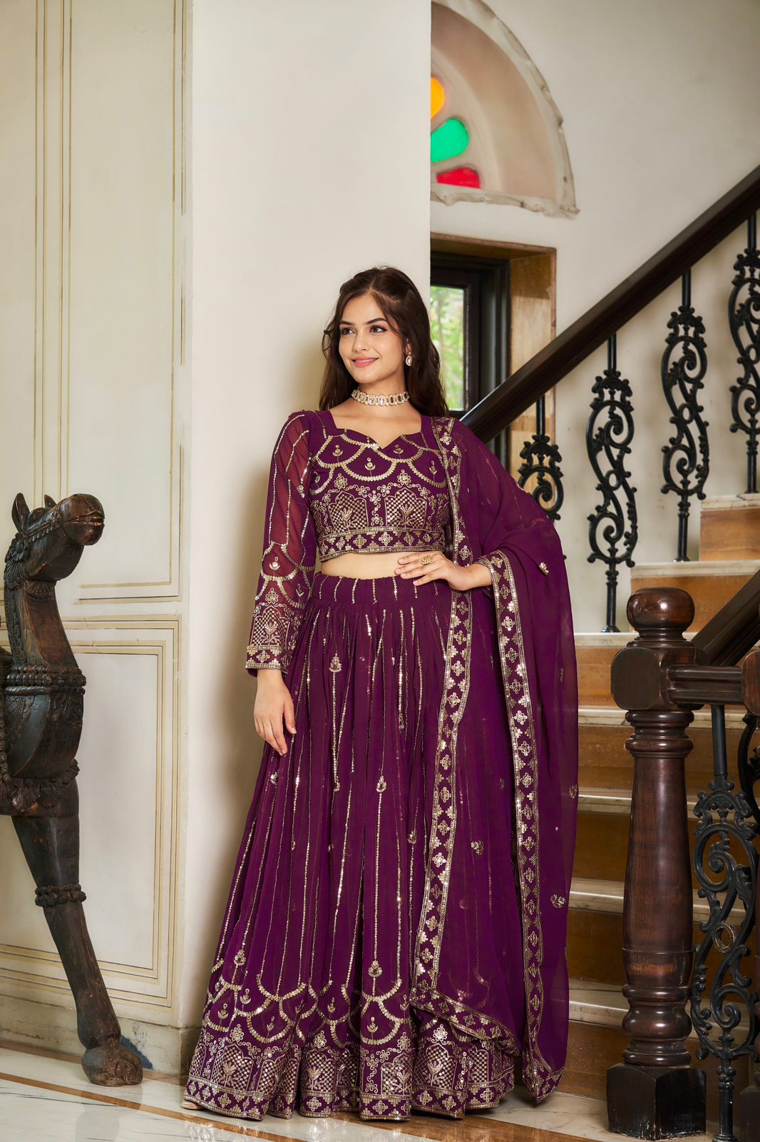 Royal Designer Radiance Purple Festival Lehenga Choli Set
