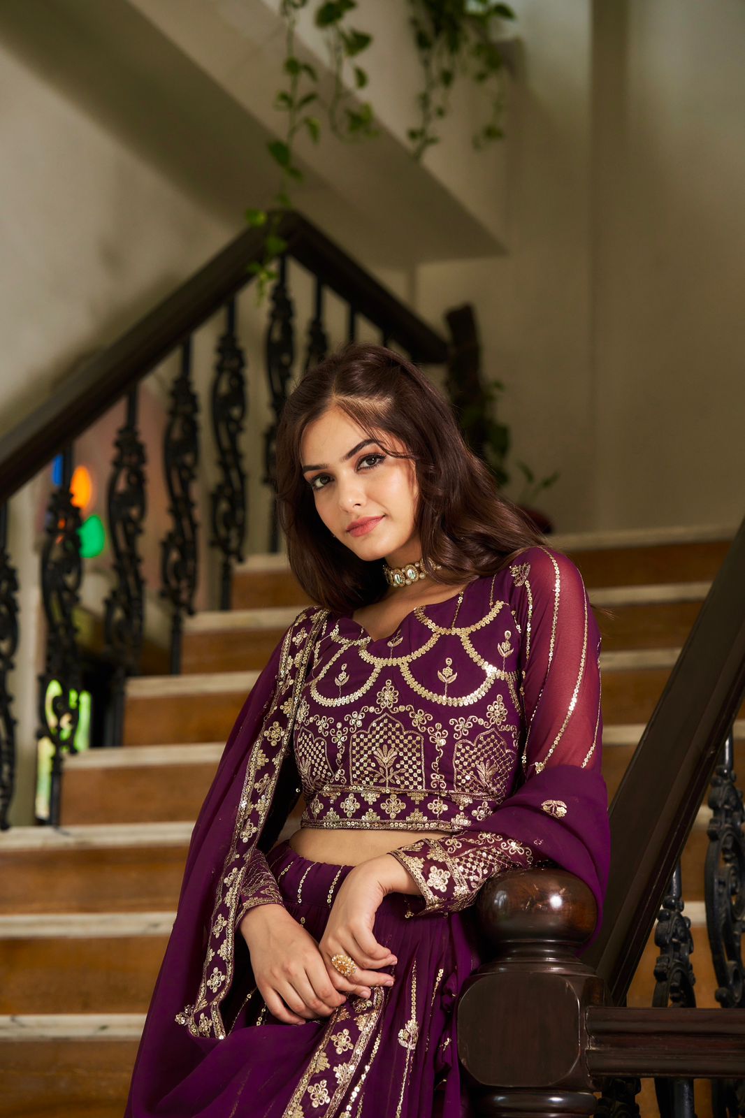 Royal Designer Radiance Purple Festival Lehenga Choli Set
