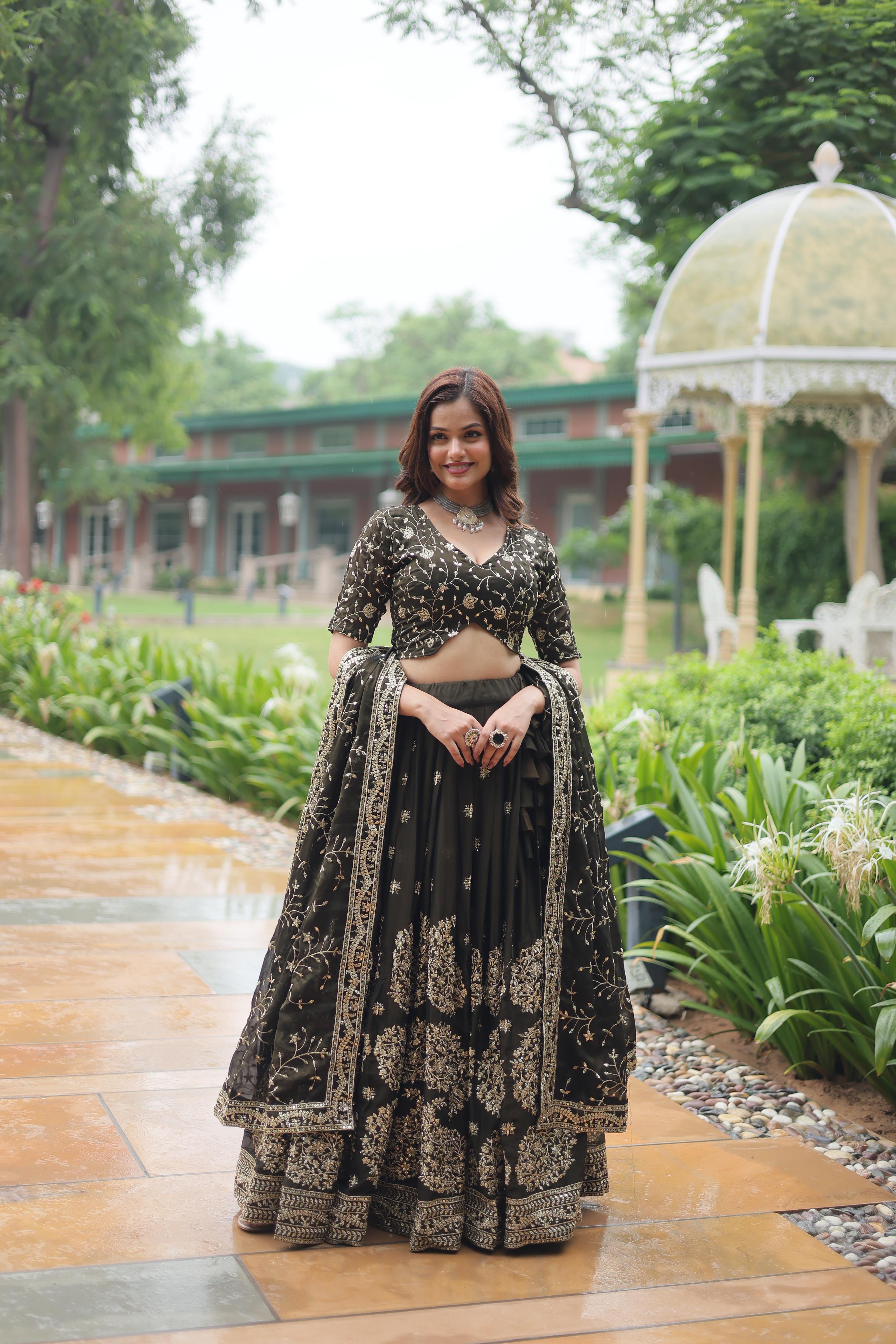 Designer Elegance Rangoli Silk Lehenga Choli