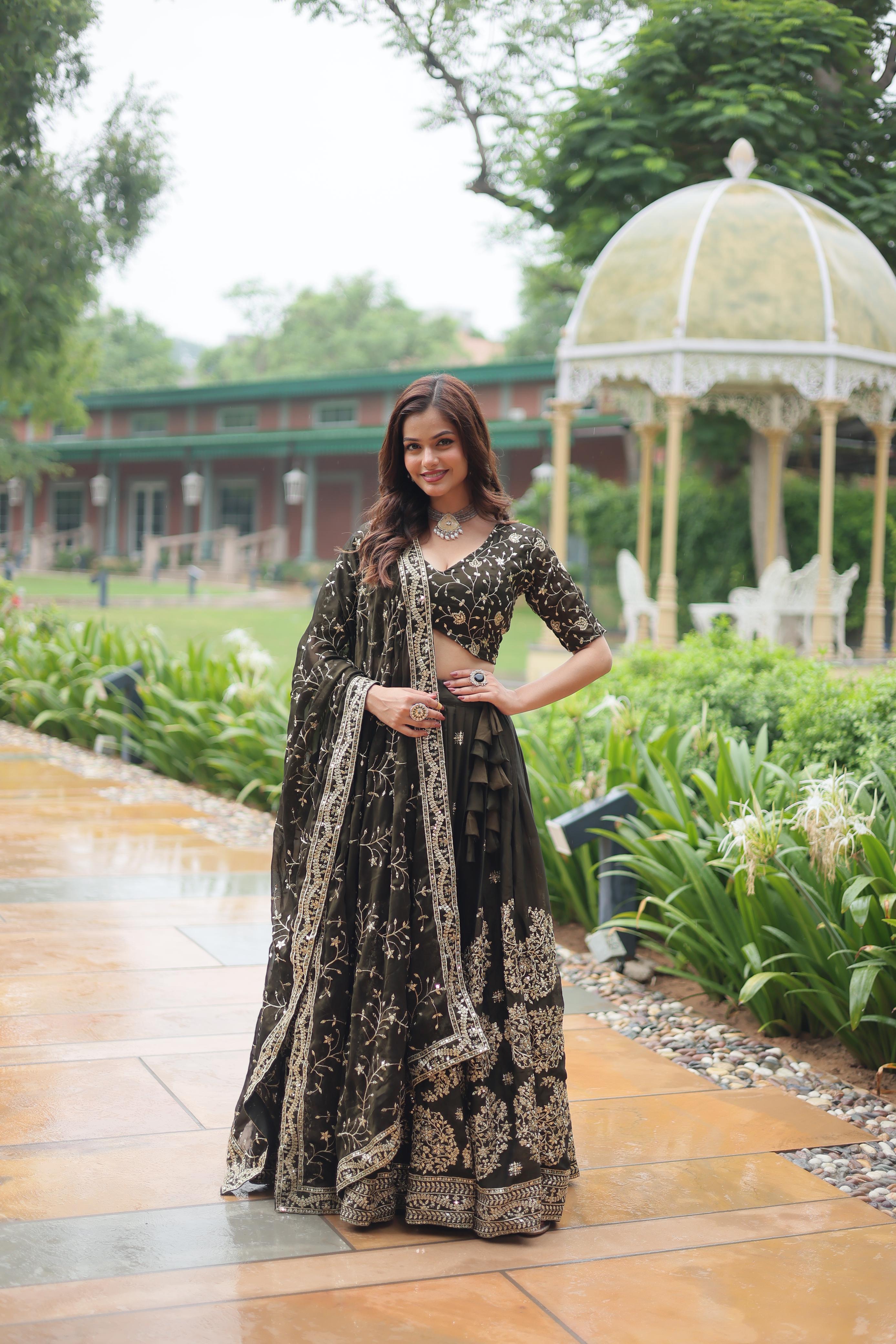Designer Elegance Rangoli Silk Lehenga Choli