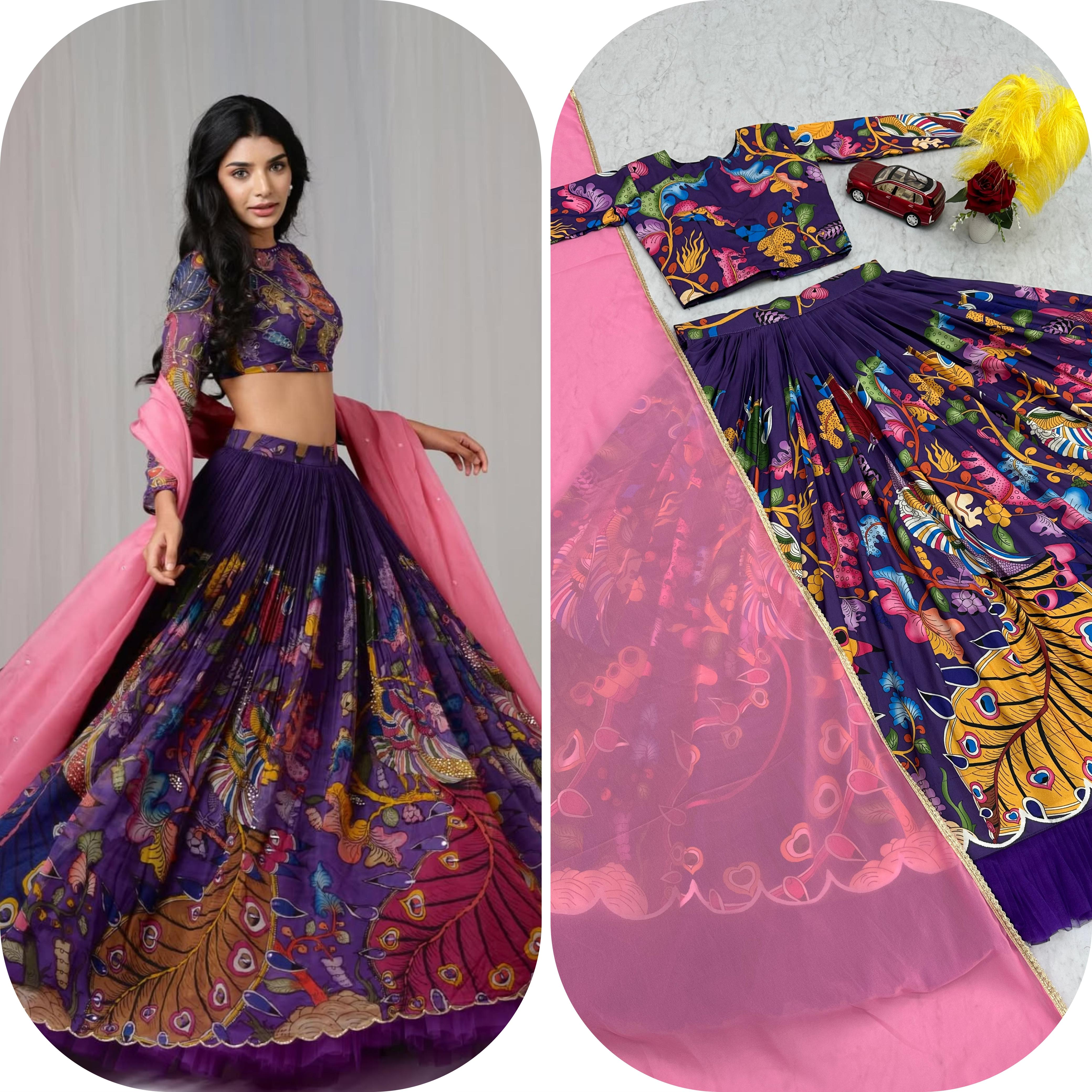 Kalamkari Elegance Micro Cotton Lehenga Choli