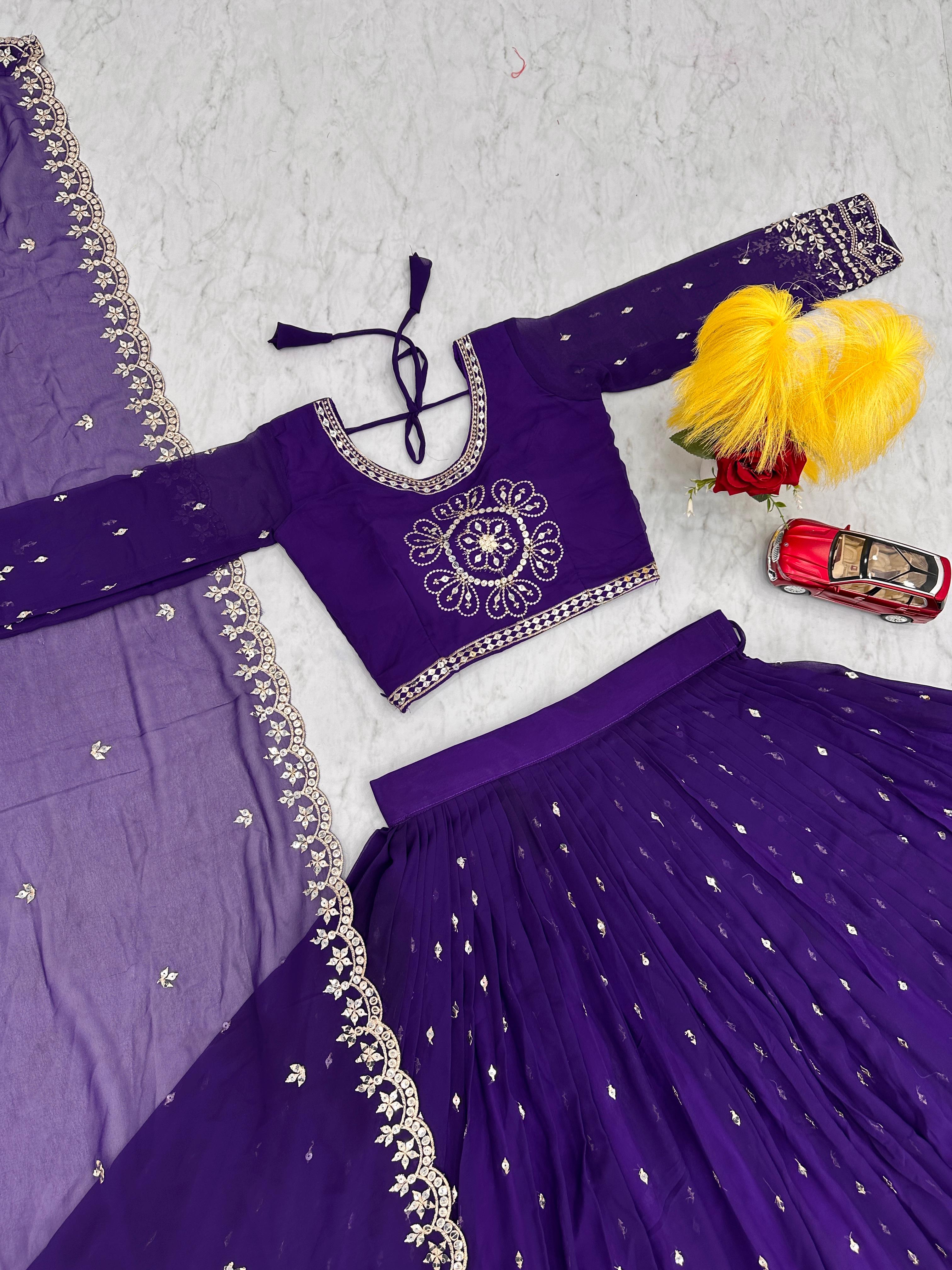 Zaraaya Red Embroidered Lehenga Choli