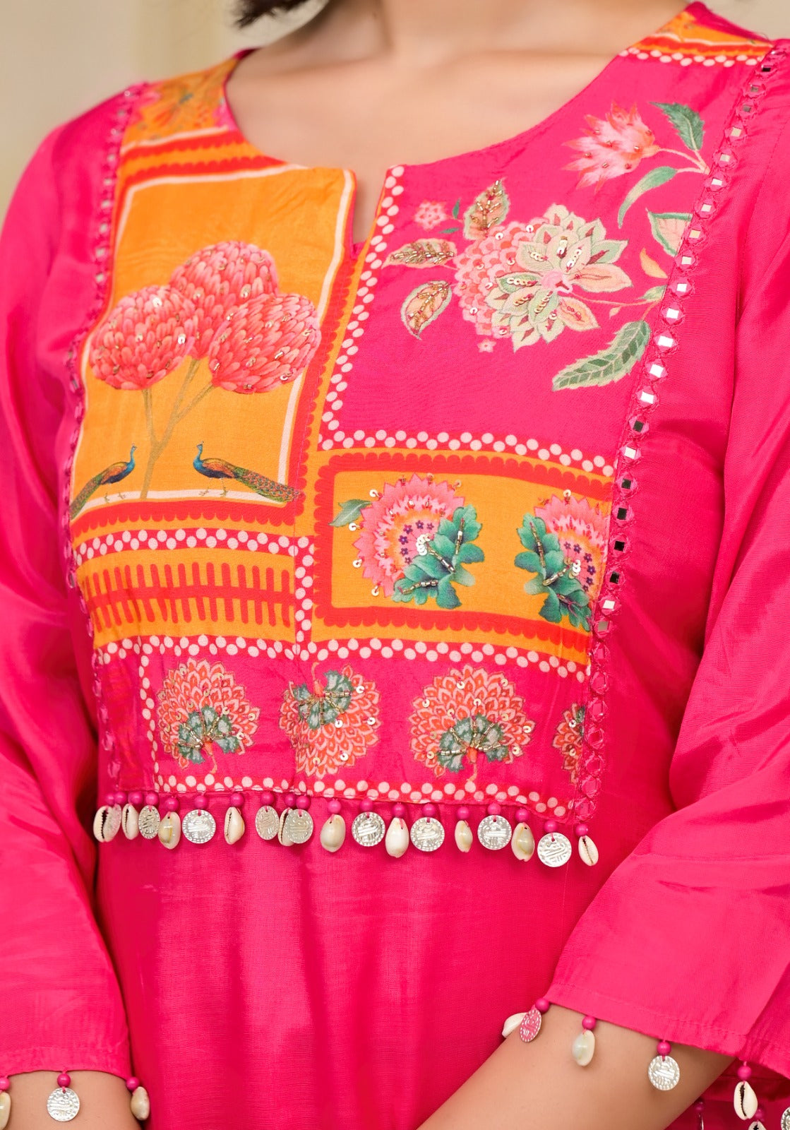 Rosy Grace Roman Silk Suit Set