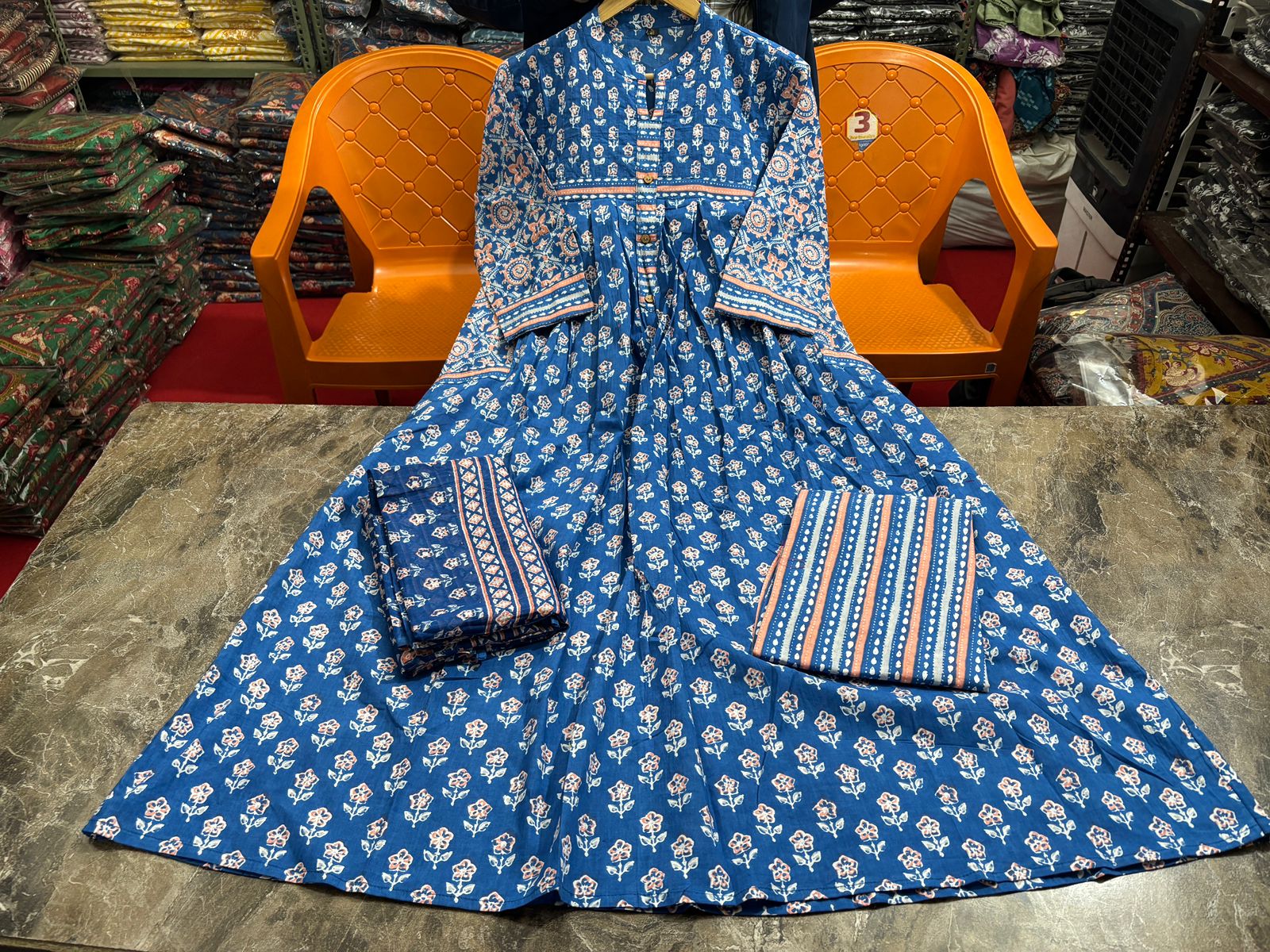 Royal Blue Chic A-Line Suit Set