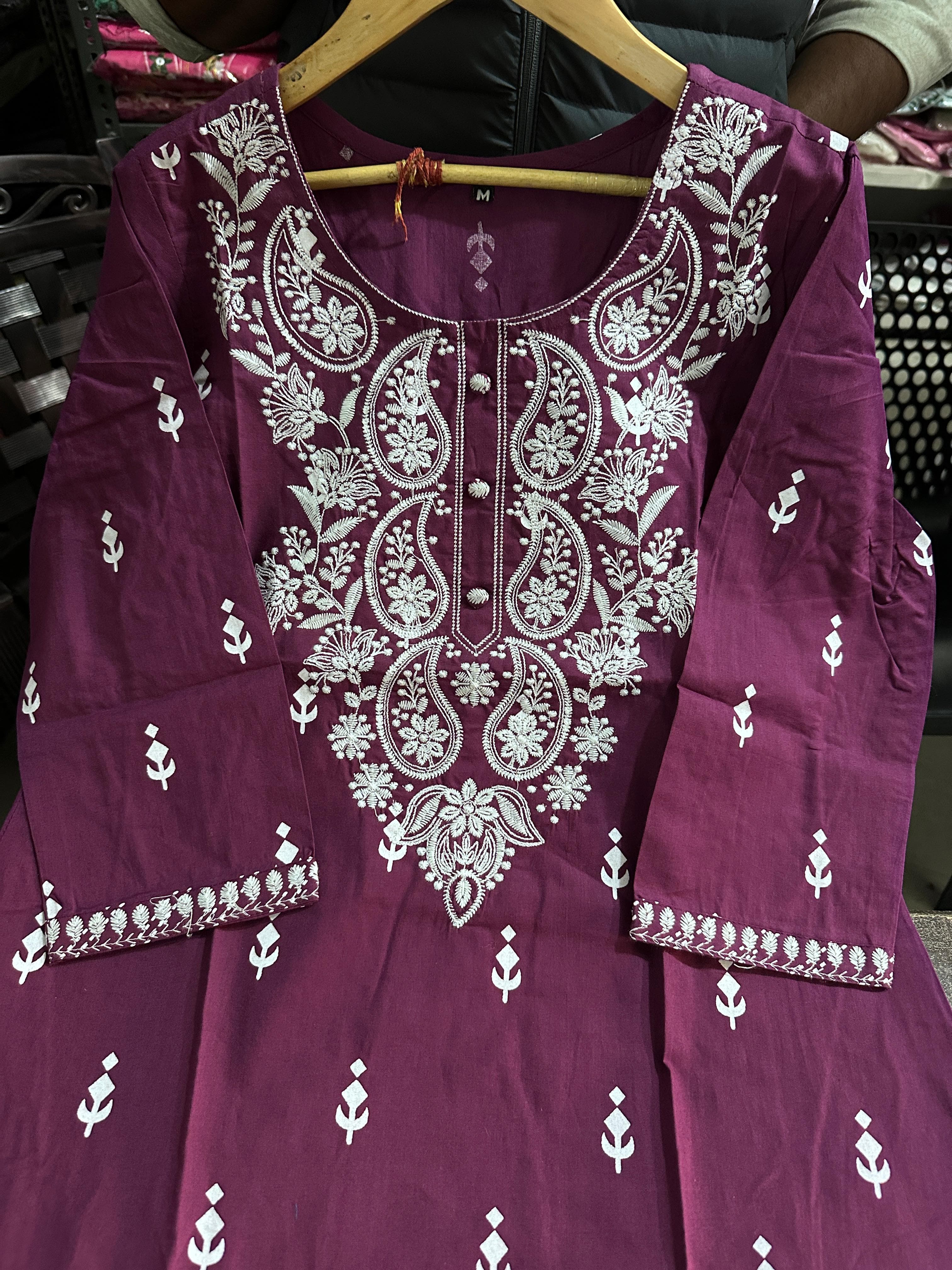 Royal Bloom Embroidered Cotton Suit Set