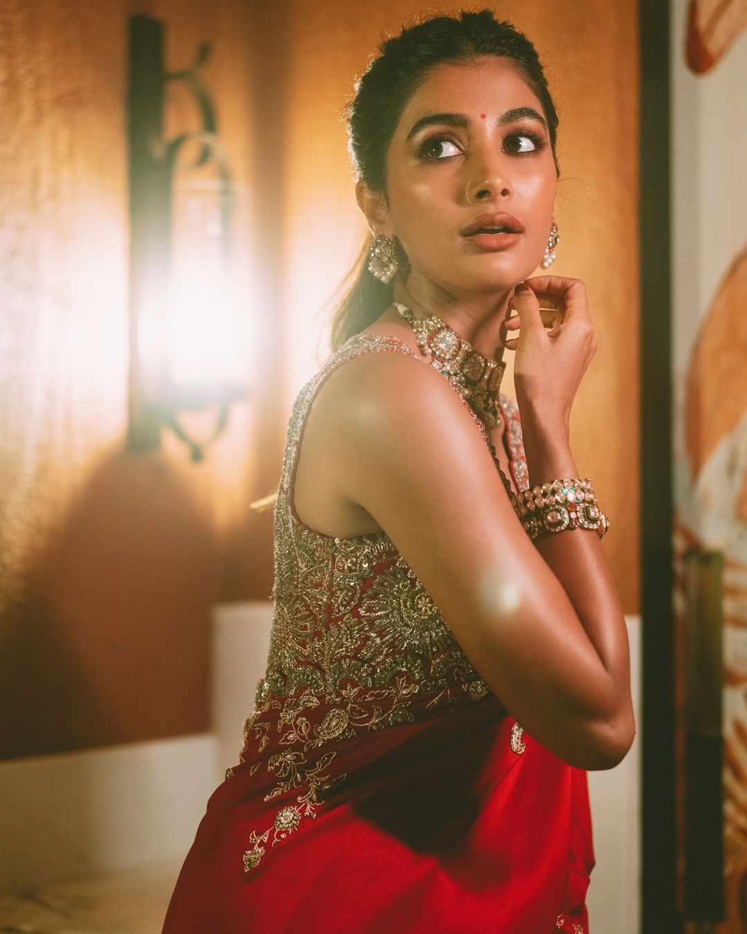 Rangoli Silk Saree with Designer Embroidered Blouse
