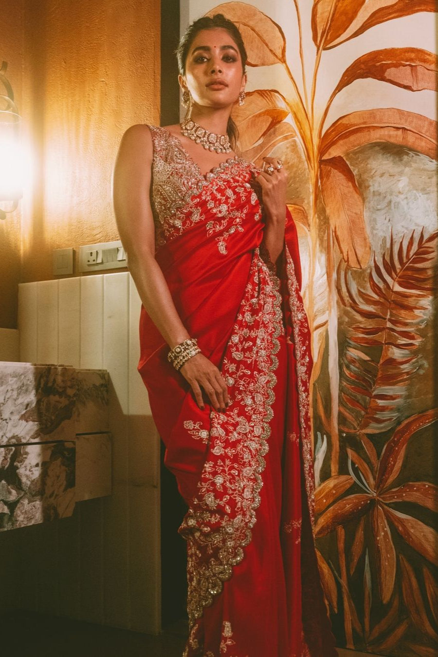 Rangoli Silk Saree with Designer Embroidered Blouse