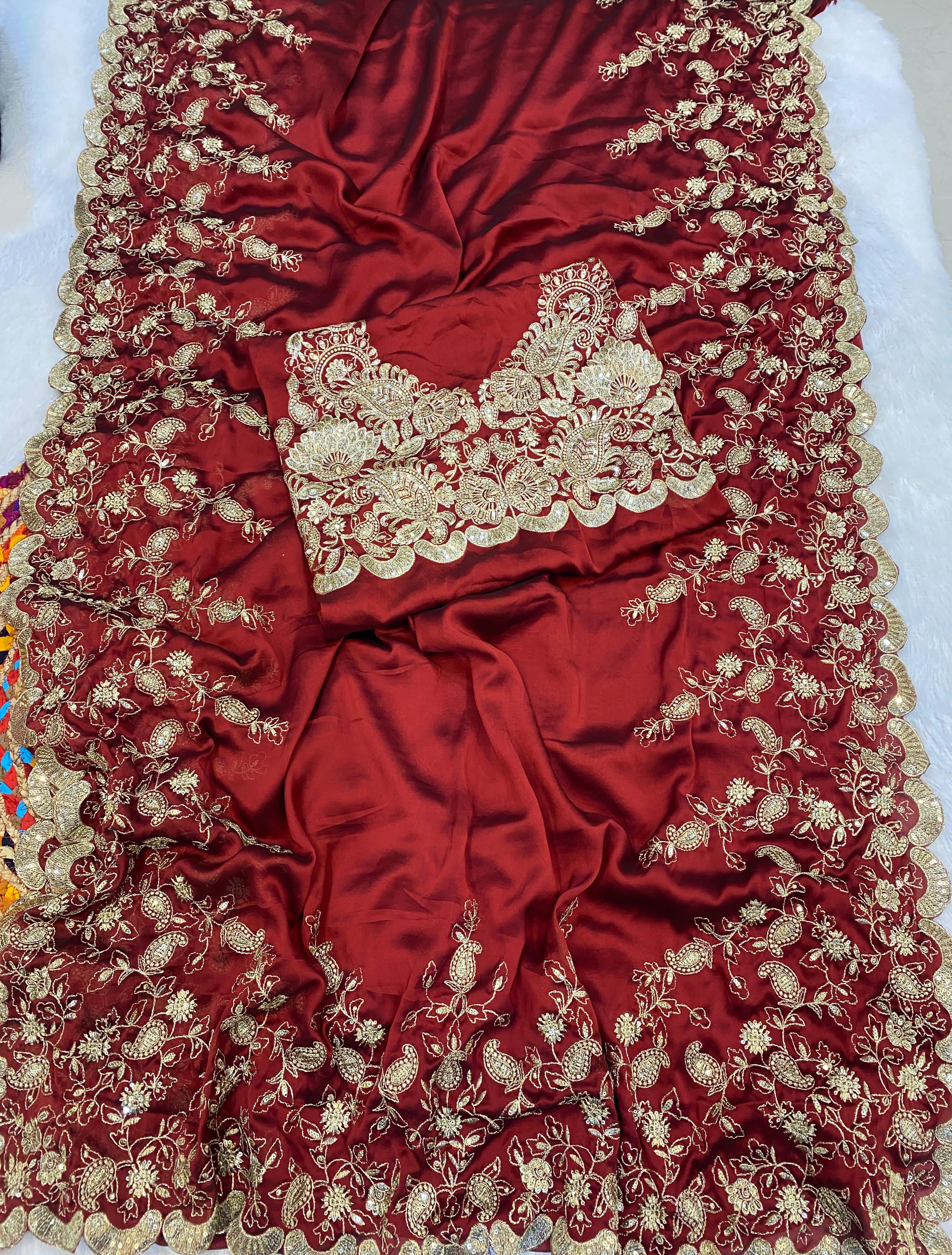 Rangoli Silk Saree with Designer Embroidered Blouse