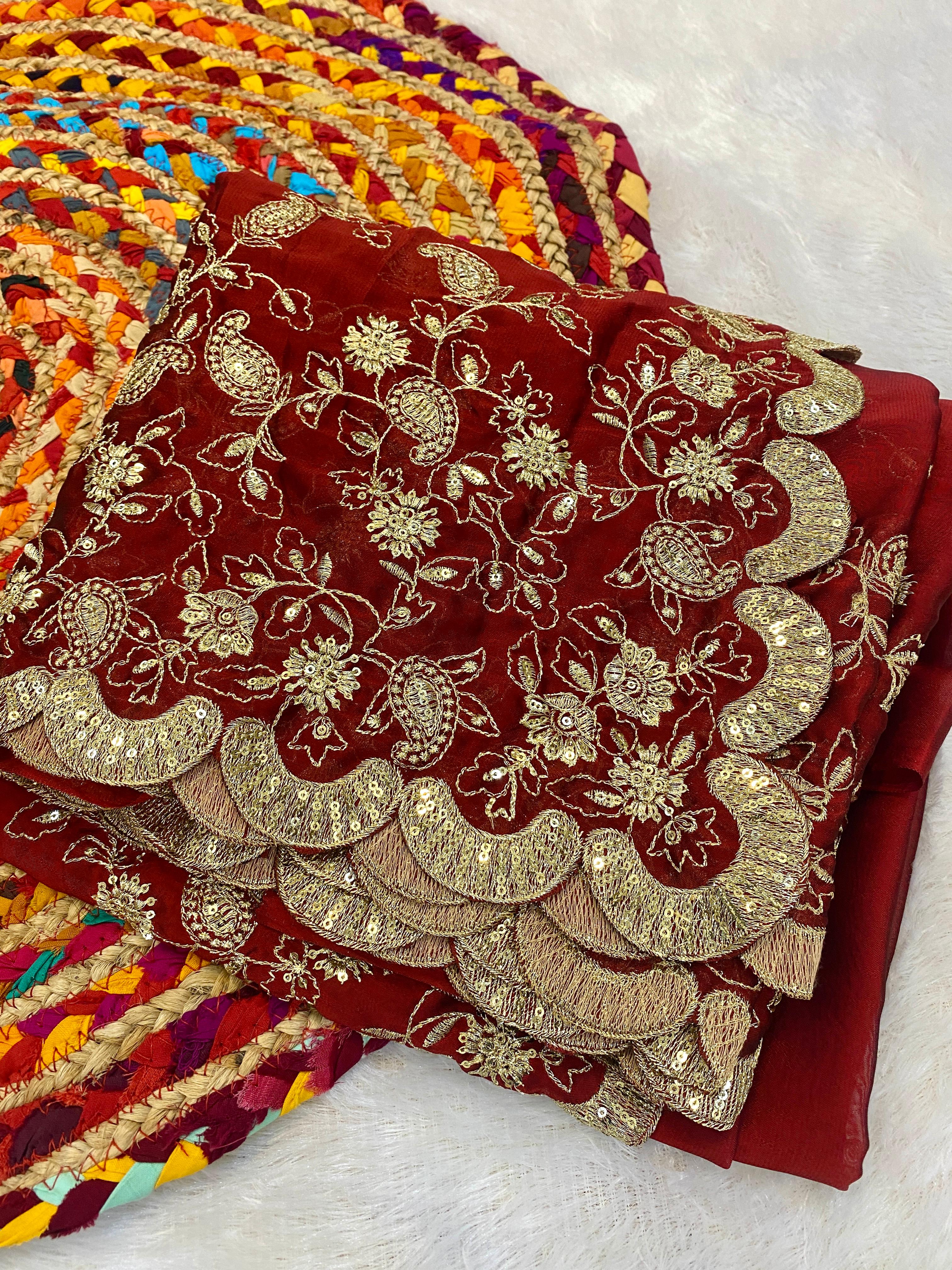 Rangoli Silk Saree with Designer Embroidered Blouse