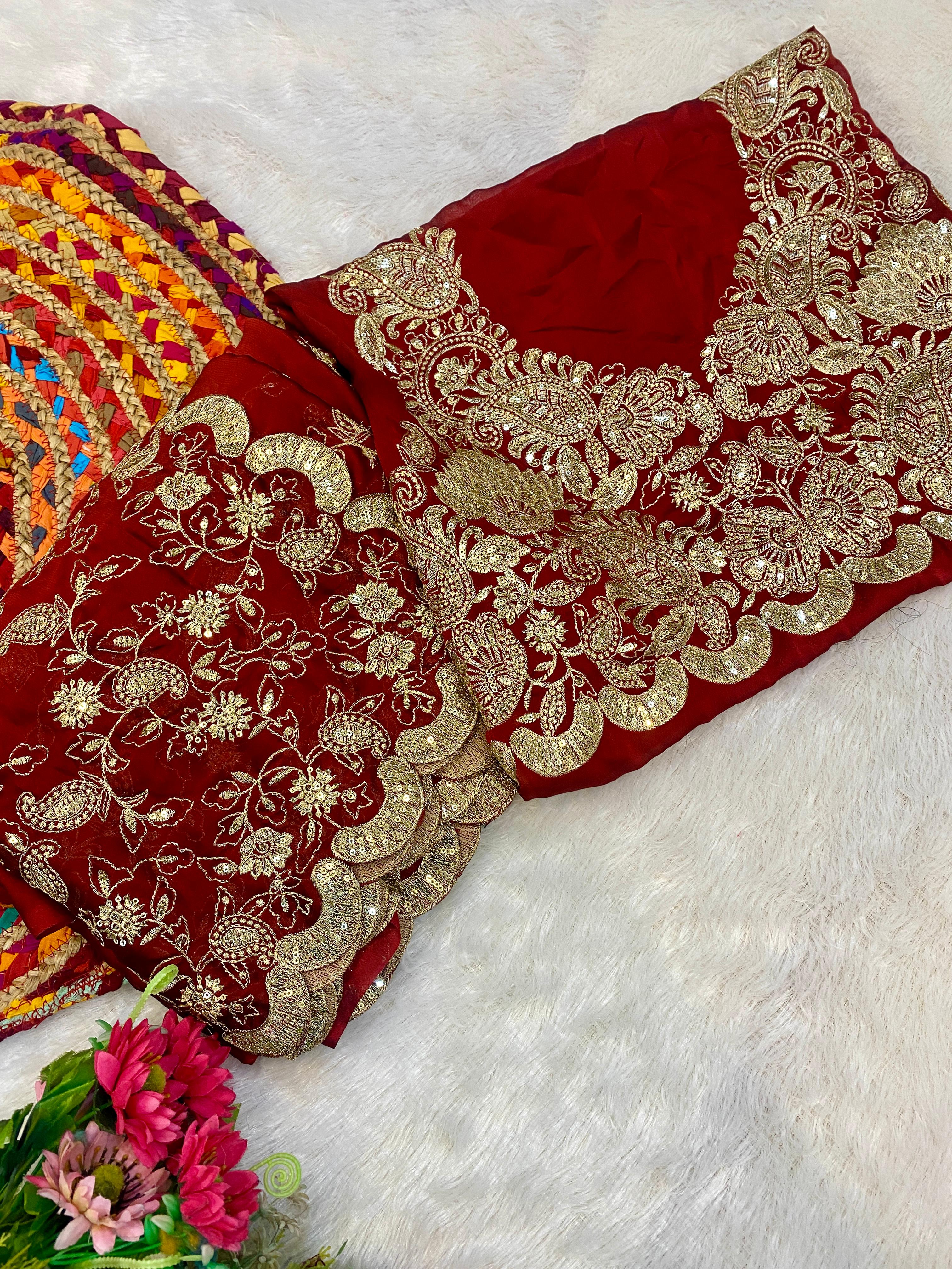 Rangoli Silk Saree with Designer Embroidered Blouse