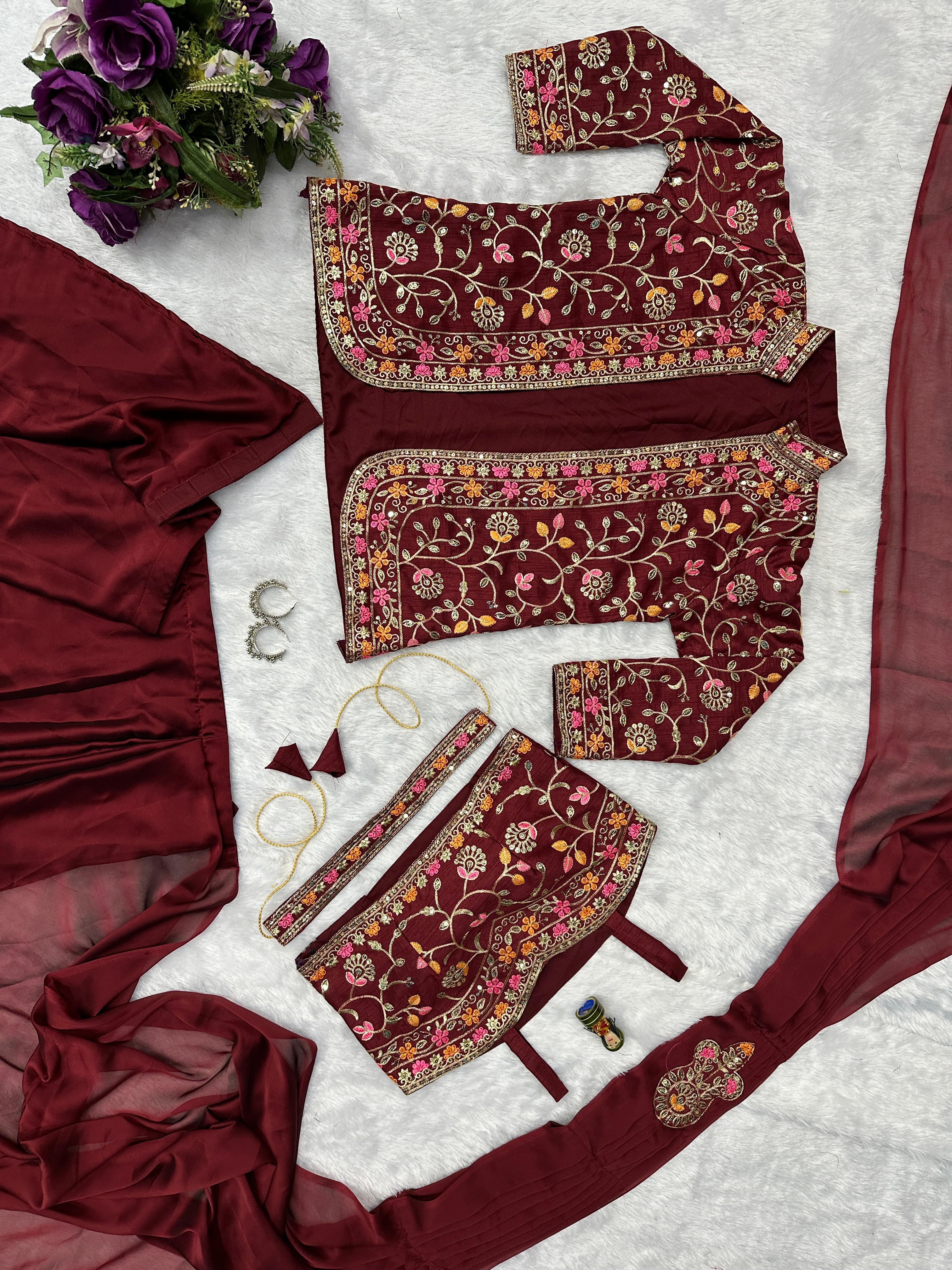 Rangoli Silk Indo-Western with Embroidered Ready-to-Wear Saree