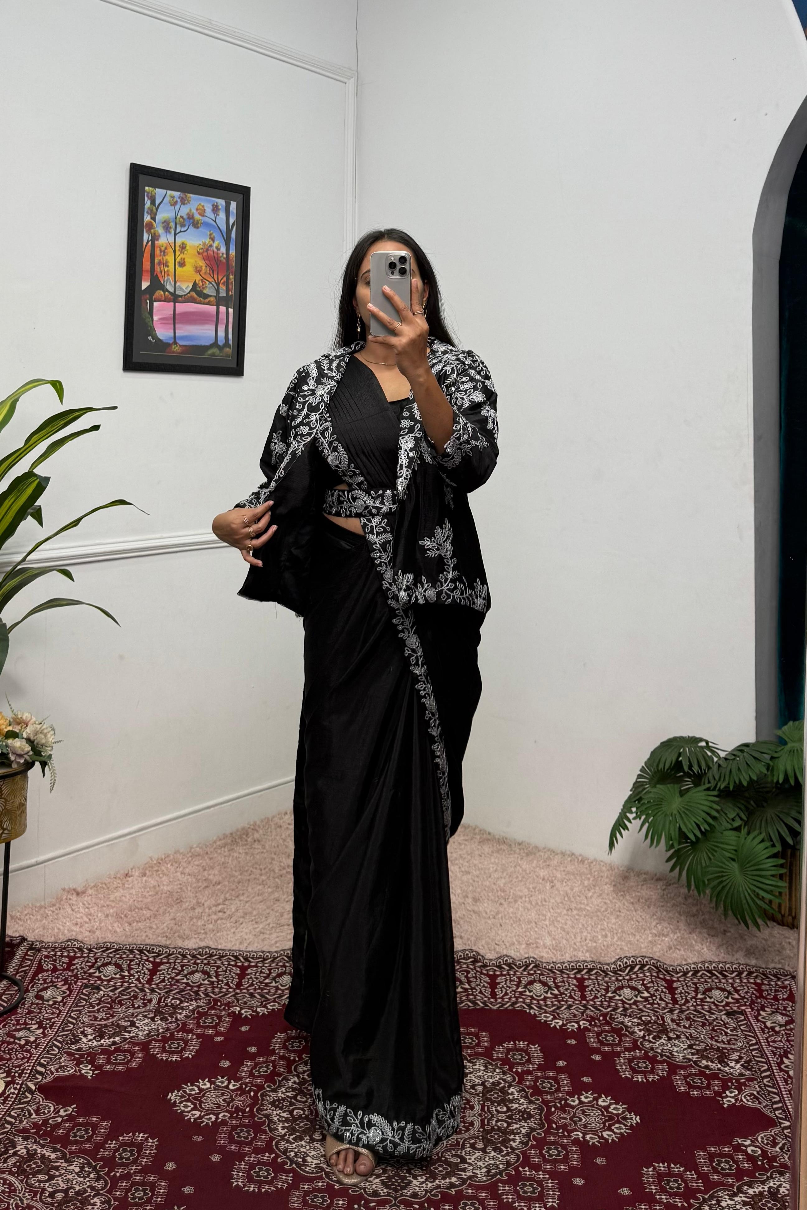 Noor-e-Nazakat Indo-Western Drape Saree