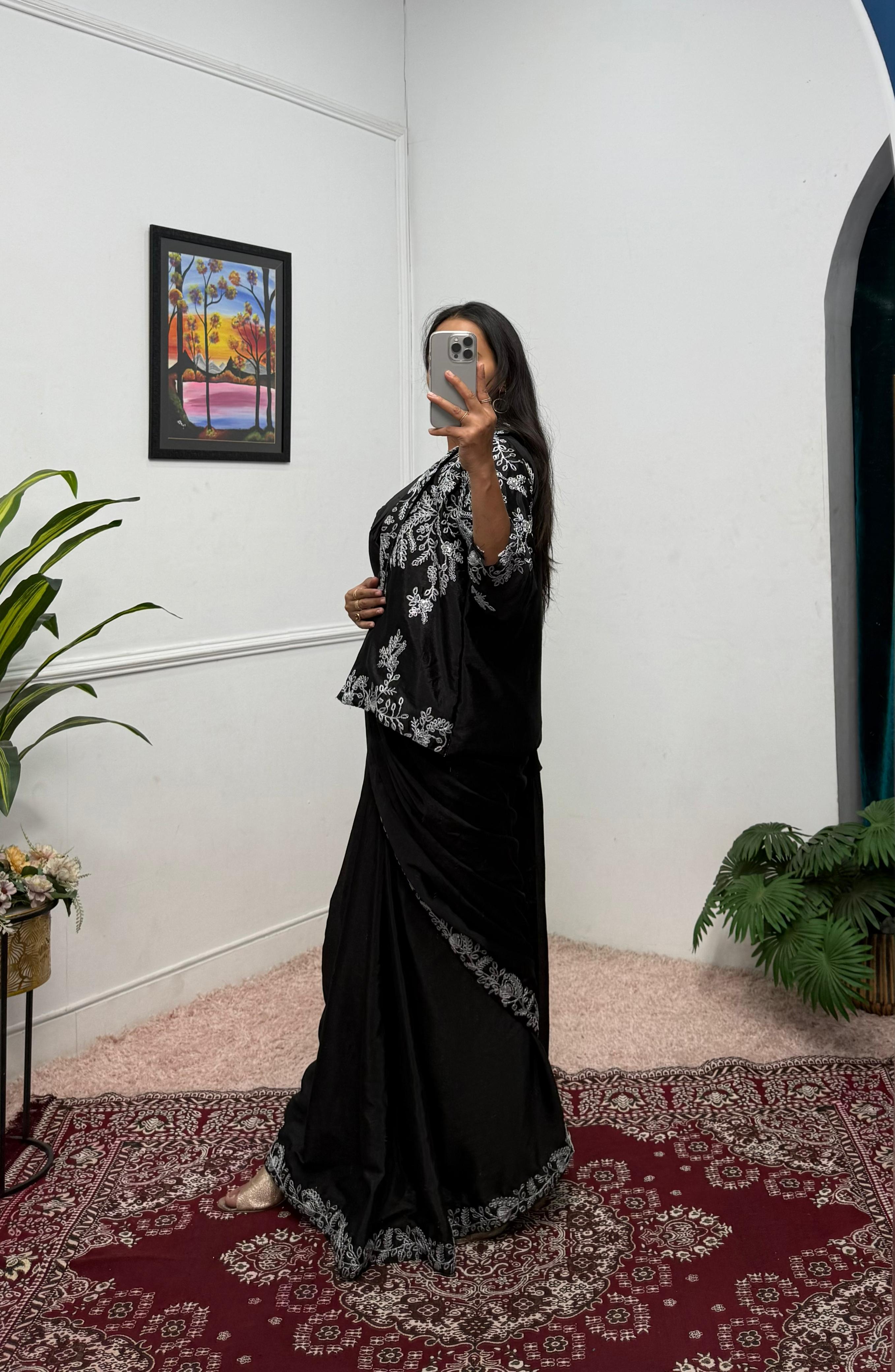 Noor-e-Nazakat Indo-Western Drape Saree