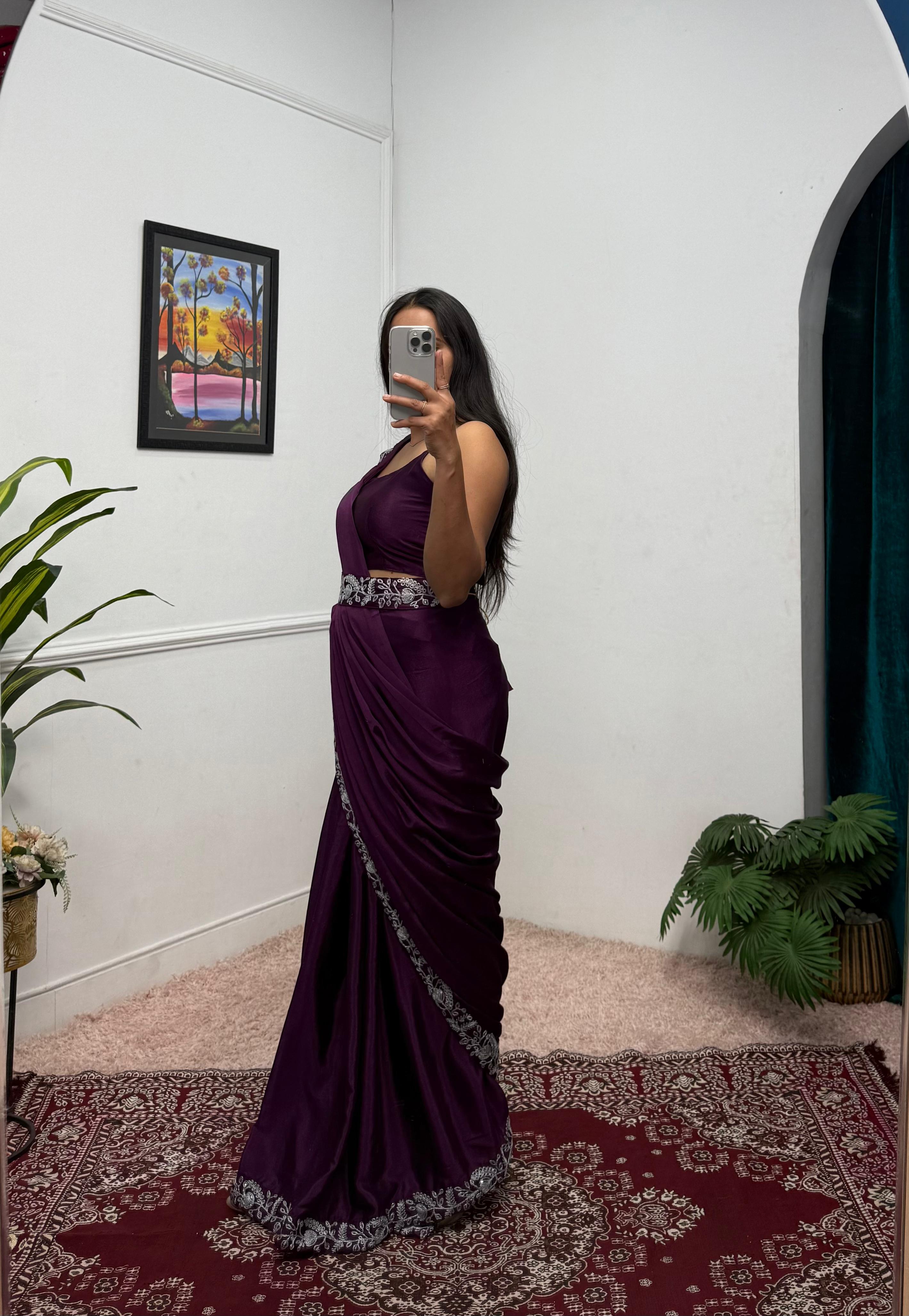 Noor-e-Nazakat Indo-Western Drape Saree
