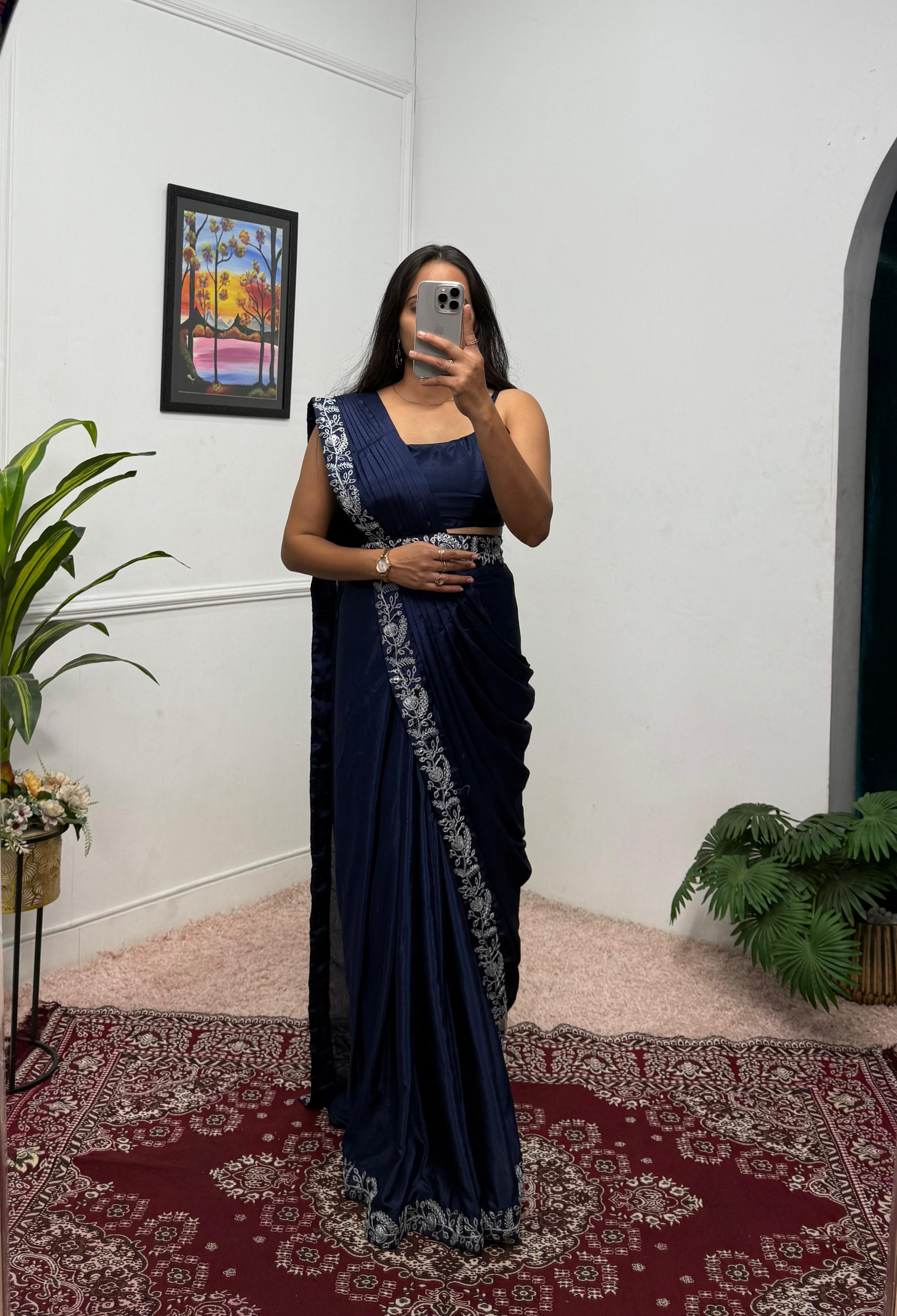 Noor-e-Nazakat Indo-Western Drape Saree