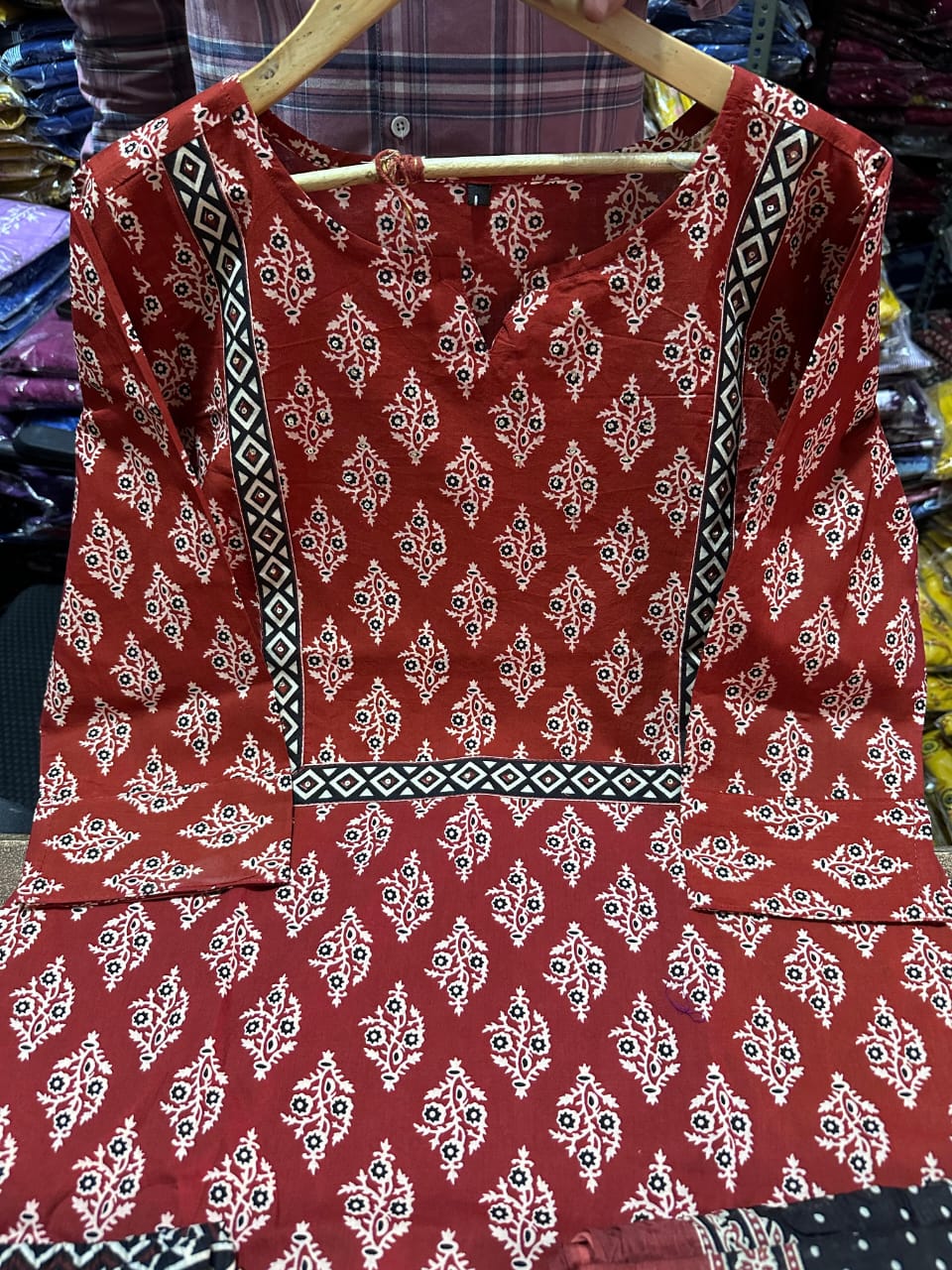 Heavy Cotton Sequence Kurti Pant Dupatta Set
