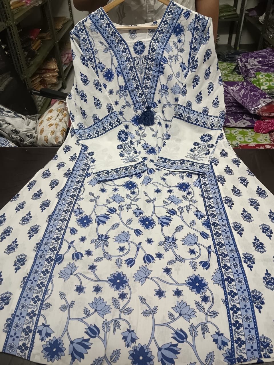 Trending Floral Soft Cotton Kurta Set