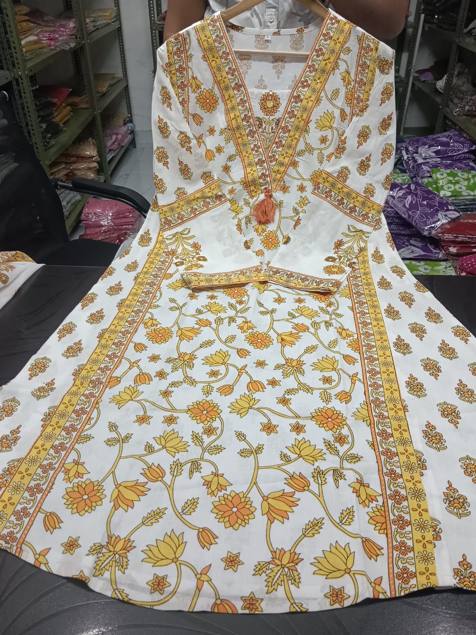 Trending Floral Soft Cotton Kurta Set