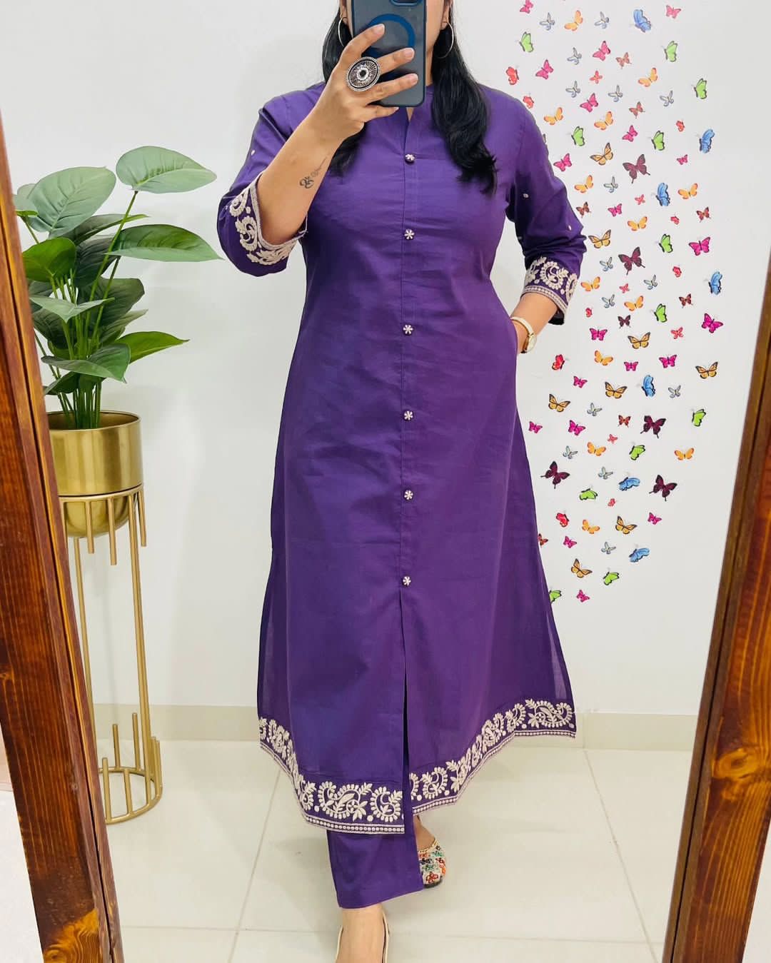 Lavender Grace A-Line Cotton Co-Ord Set