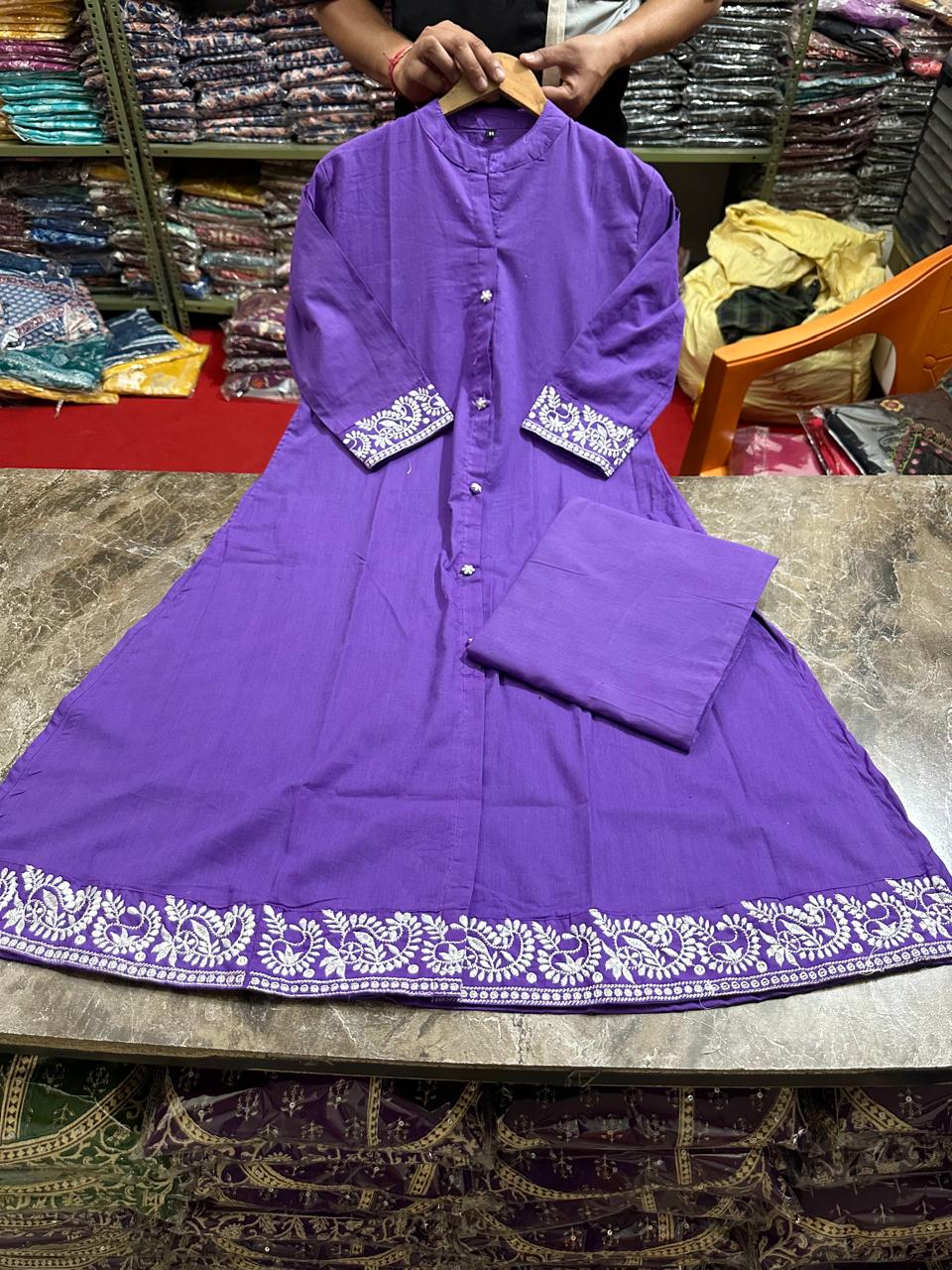 Lavender Grace A-Line Cotton Co-Ord Set