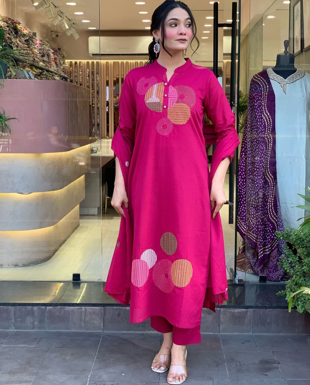 Floral Print Hand Block Cotton Suit Set