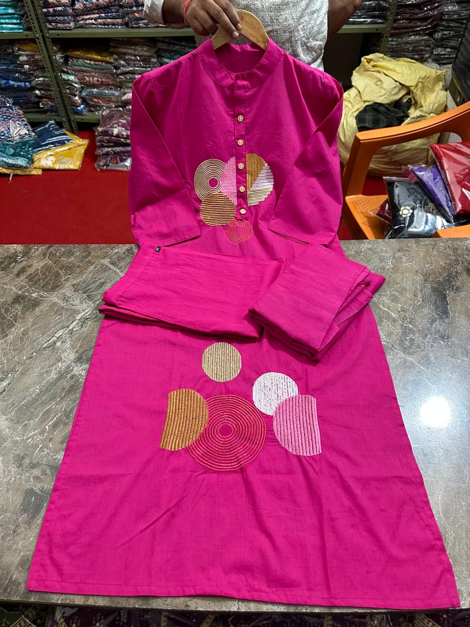Floral Print Hand Block Cotton Suit Set