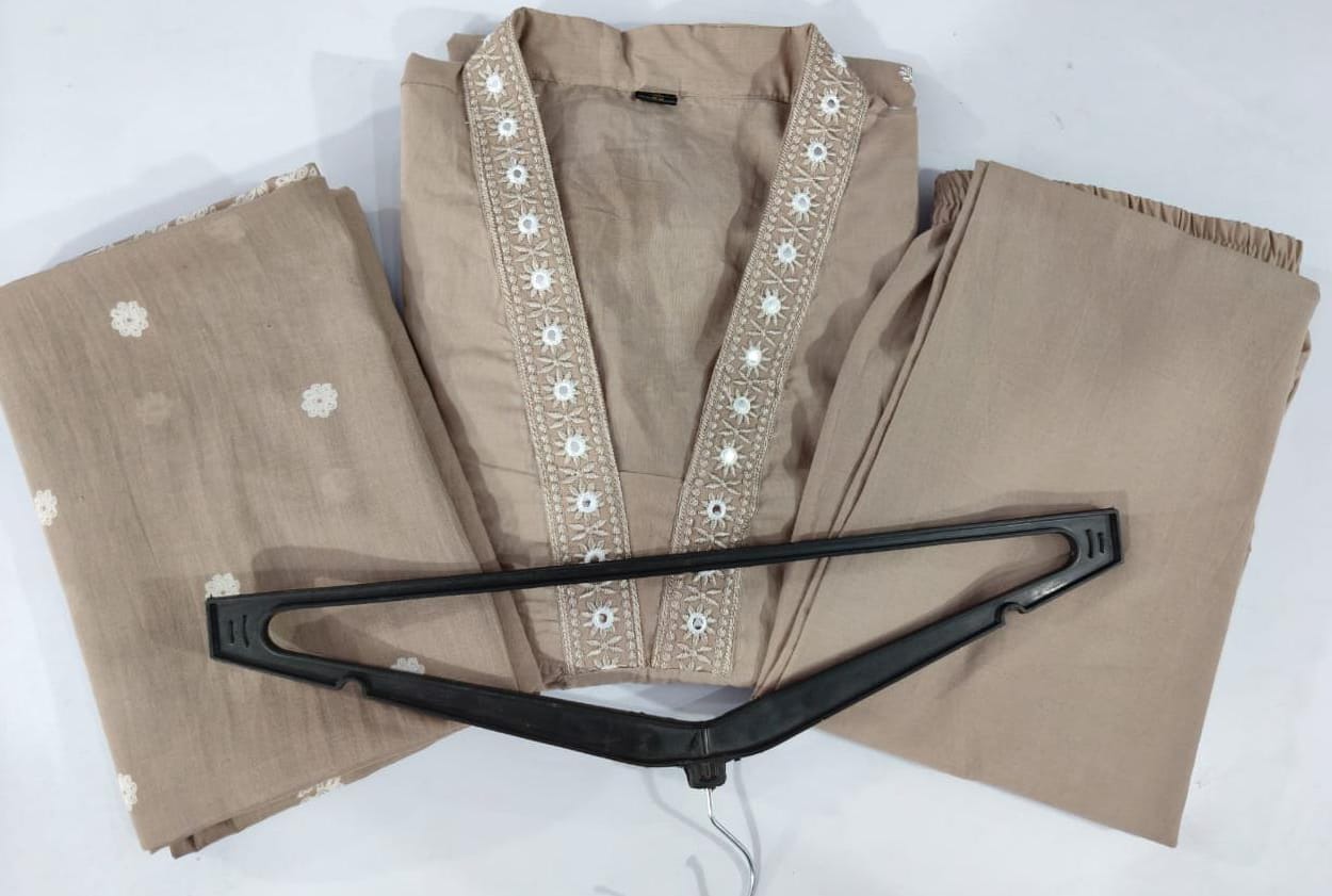 Festive Embroidered Cotton Suit Set