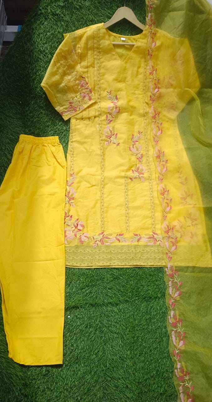 Noor-E-Zehra Chandri Handwork Kurta Set