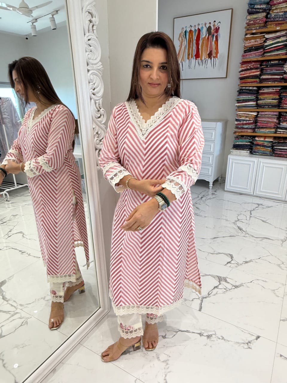 Beautiful Gorgeous Lahriya Pure Cotton Suit Set