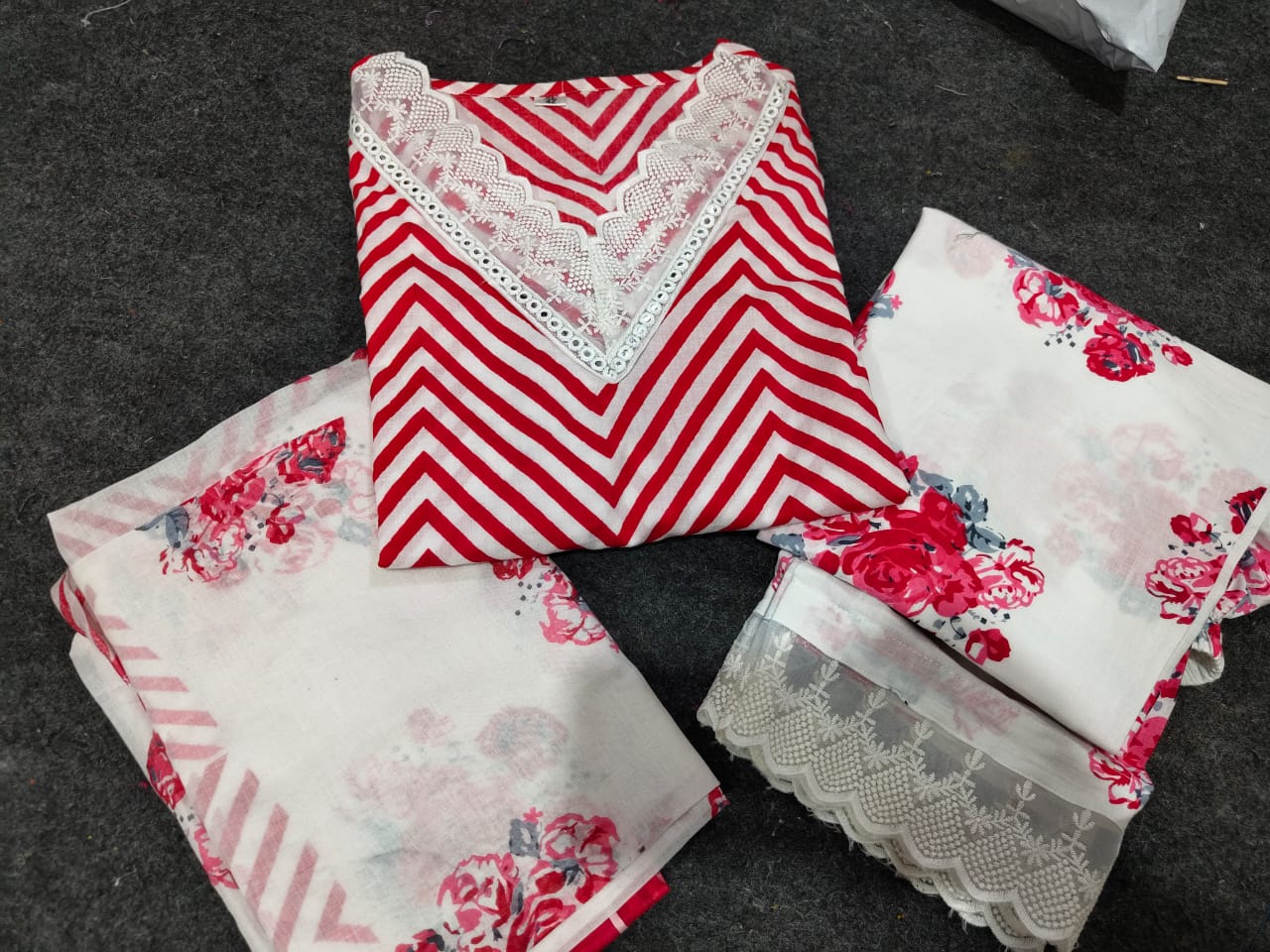 Beautiful Gorgeous Lahriya Pure Cotton Suit Set