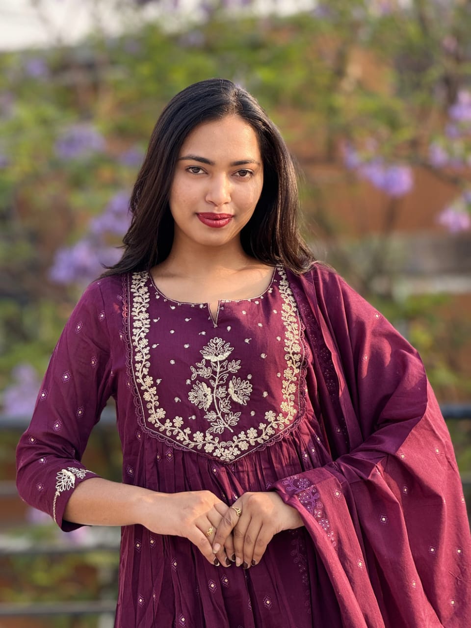 New Traditional Embroidered Anarkali Kurta Set