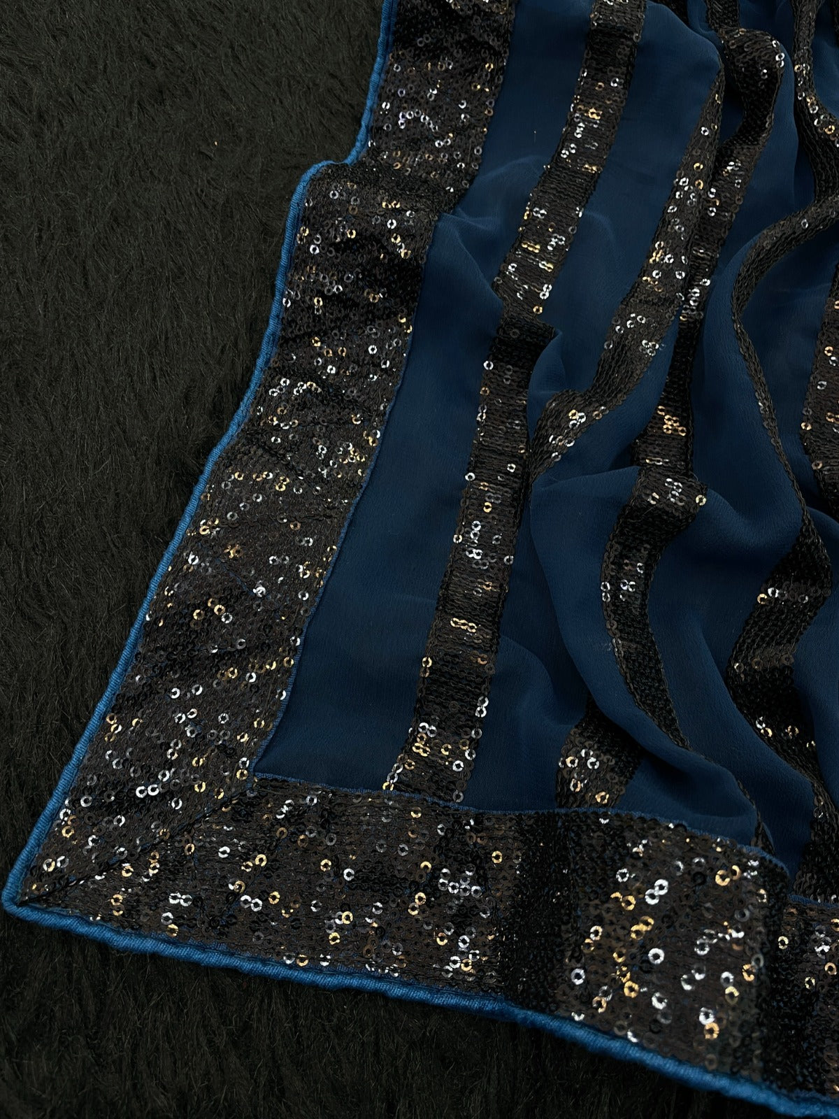 Sitara Sequin Embroidered Georgette Saree