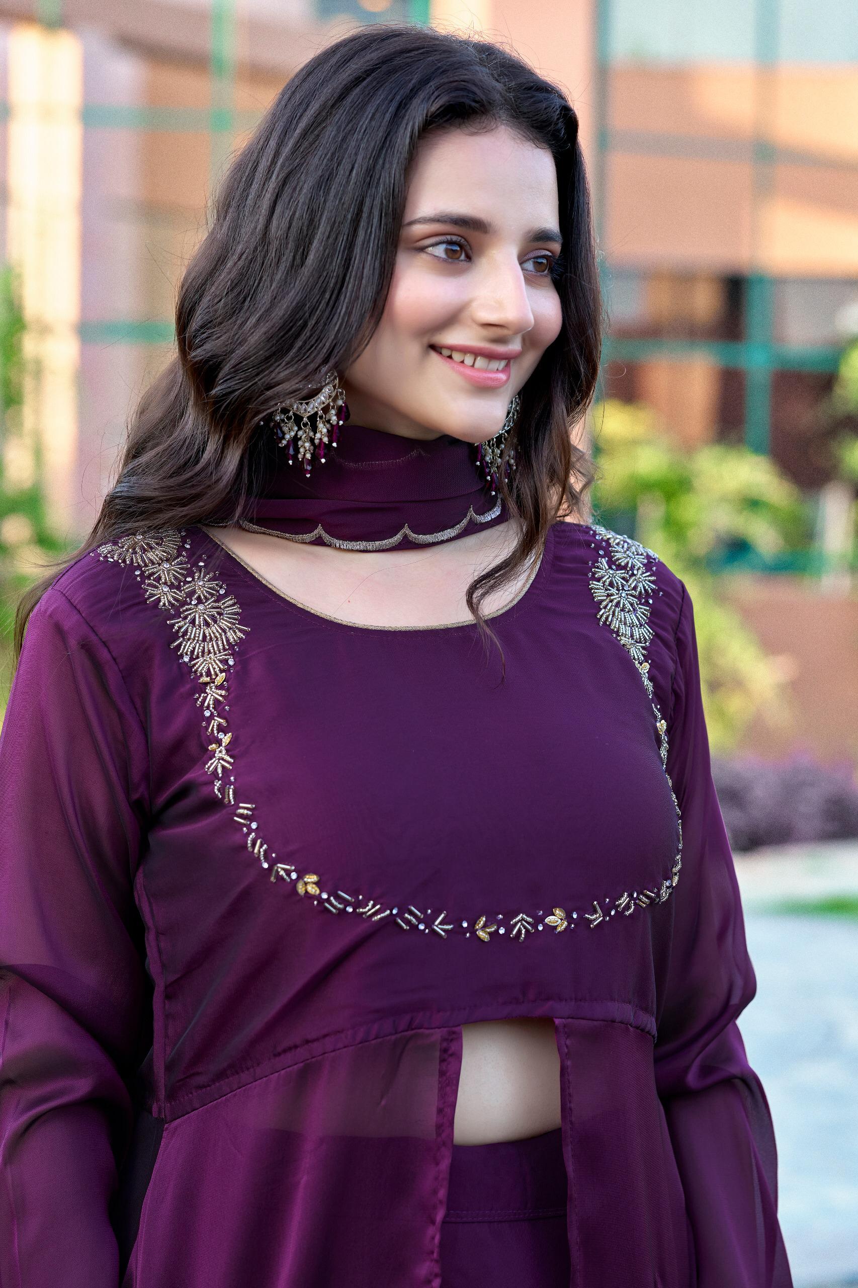 New Stylish Rangoli Silk Handworked Lehenga Set