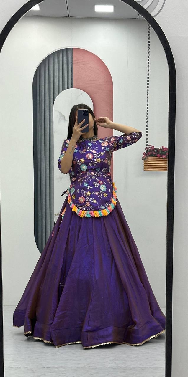 Meherbano Fendy Silk Crop Lehenga Set