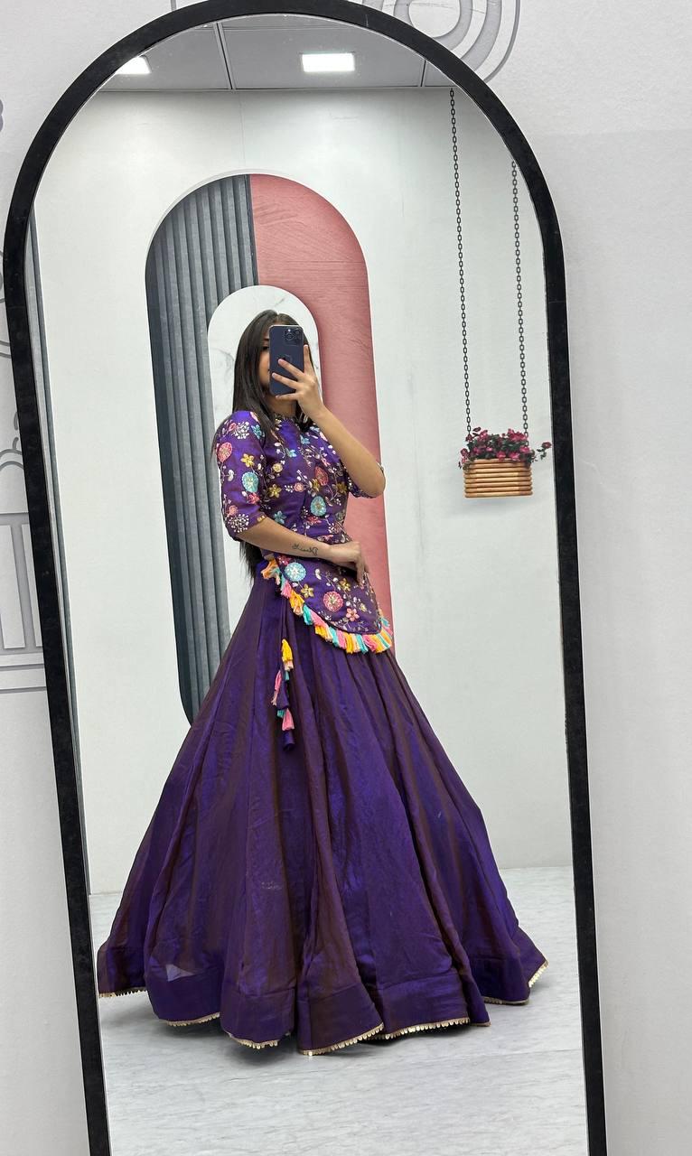 Meherbano Fendy Silk Crop Lehenga Set