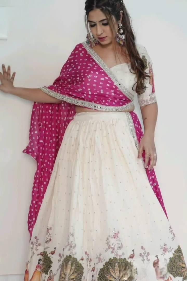 RangLeela Dola Silk Festival Lehenga Set