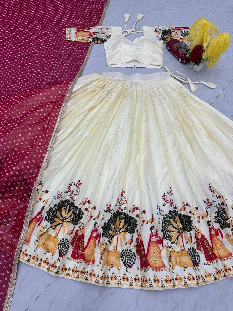 RangLeela Dola Silk Festival Lehenga Set