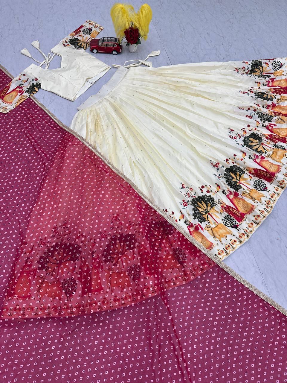 RangLeela Dola Silk Festival Lehenga Set