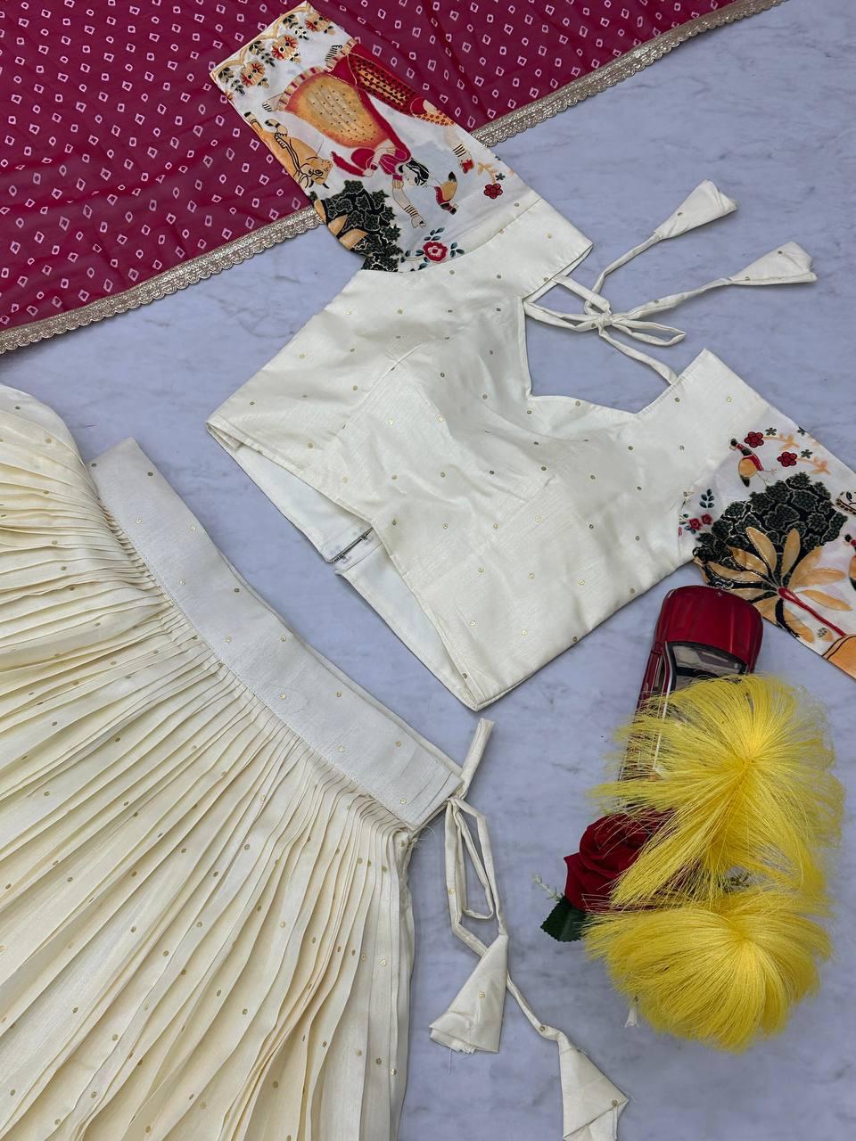 RangLeela Dola Silk Festival Lehenga Set