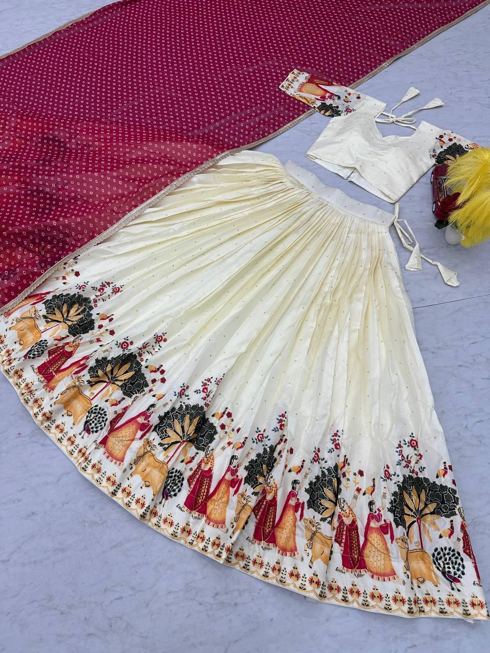 RangLeela Dola Silk Festival Lehenga Set