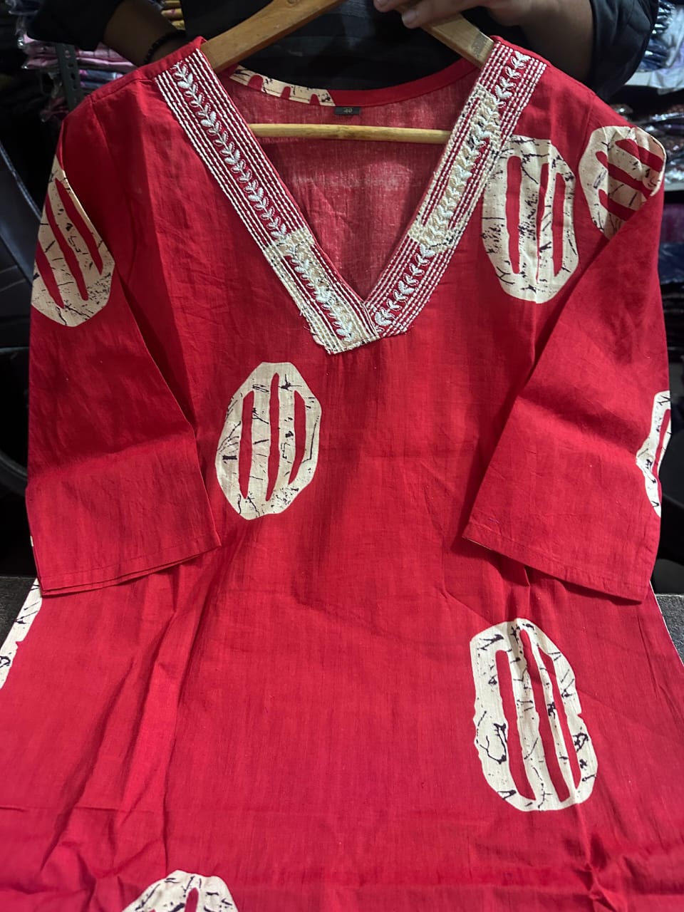 Beautiful Pure Fine Cotton Embroidered Suit Set