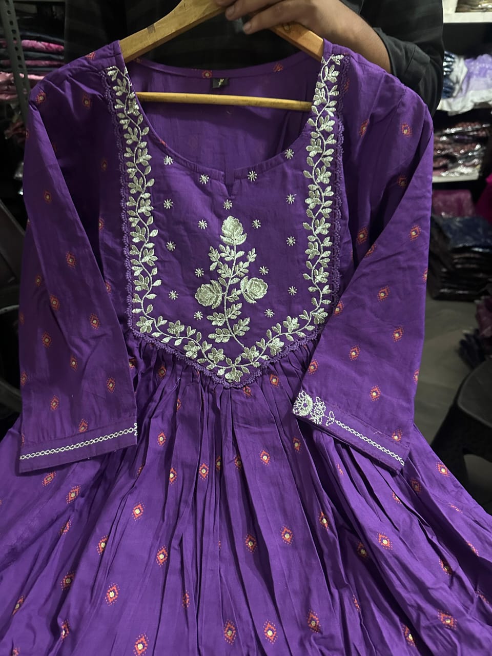 New Traditional Embroidered Anarkali Kurta Set