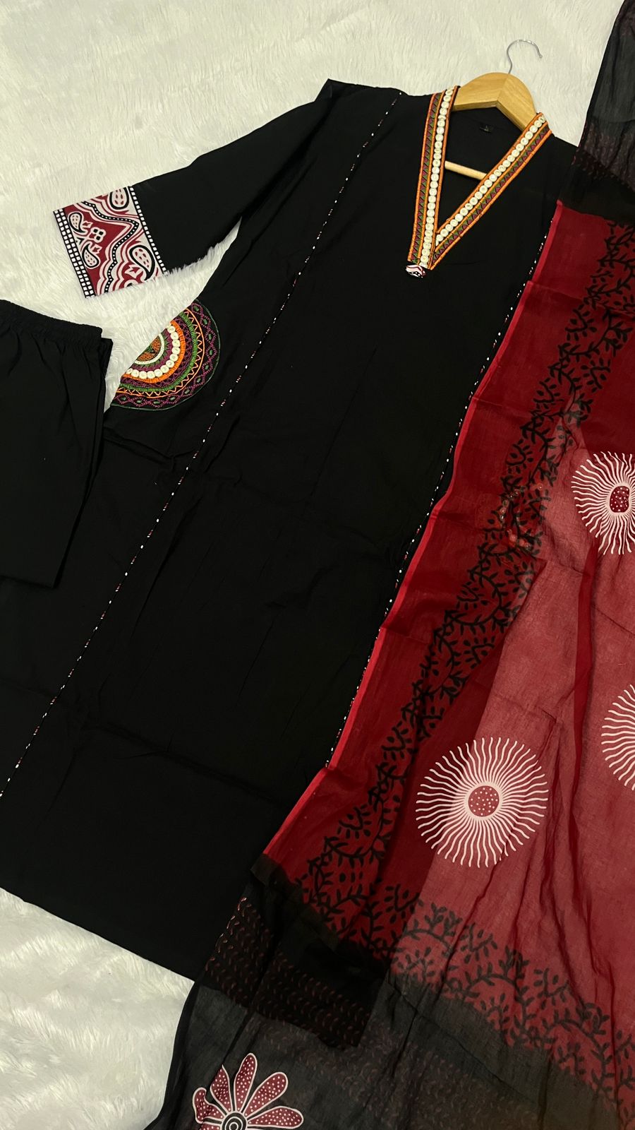 Nazaara Cotton Embroidered Suit Set