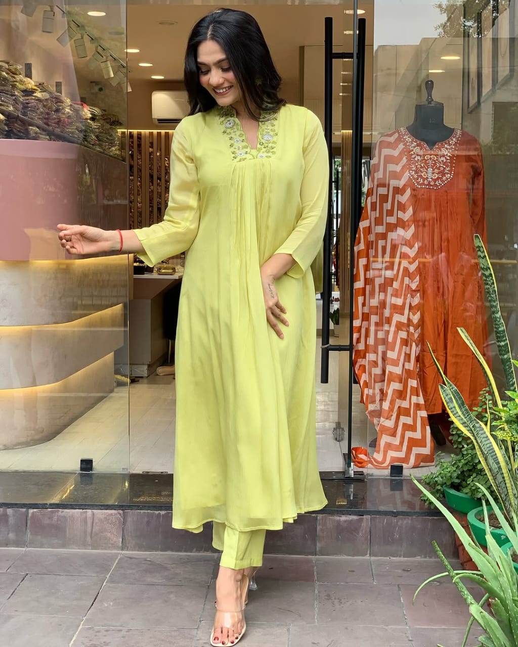 Elegant Embroidered Cotton Suit Set