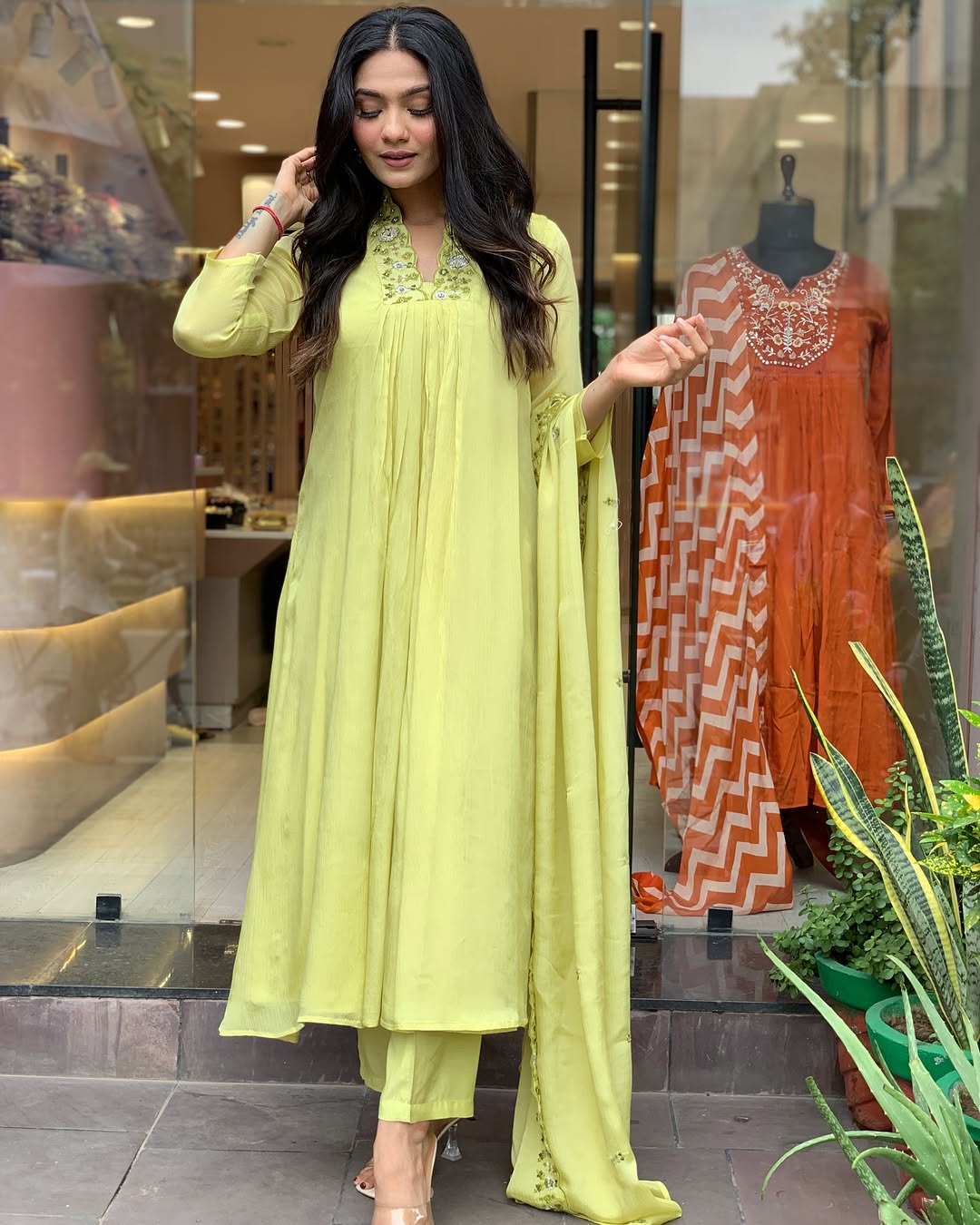 Elegant Embroidered Cotton Suit Set