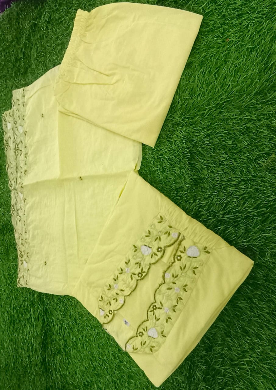 Elegant Embroidered Cotton Suit Set